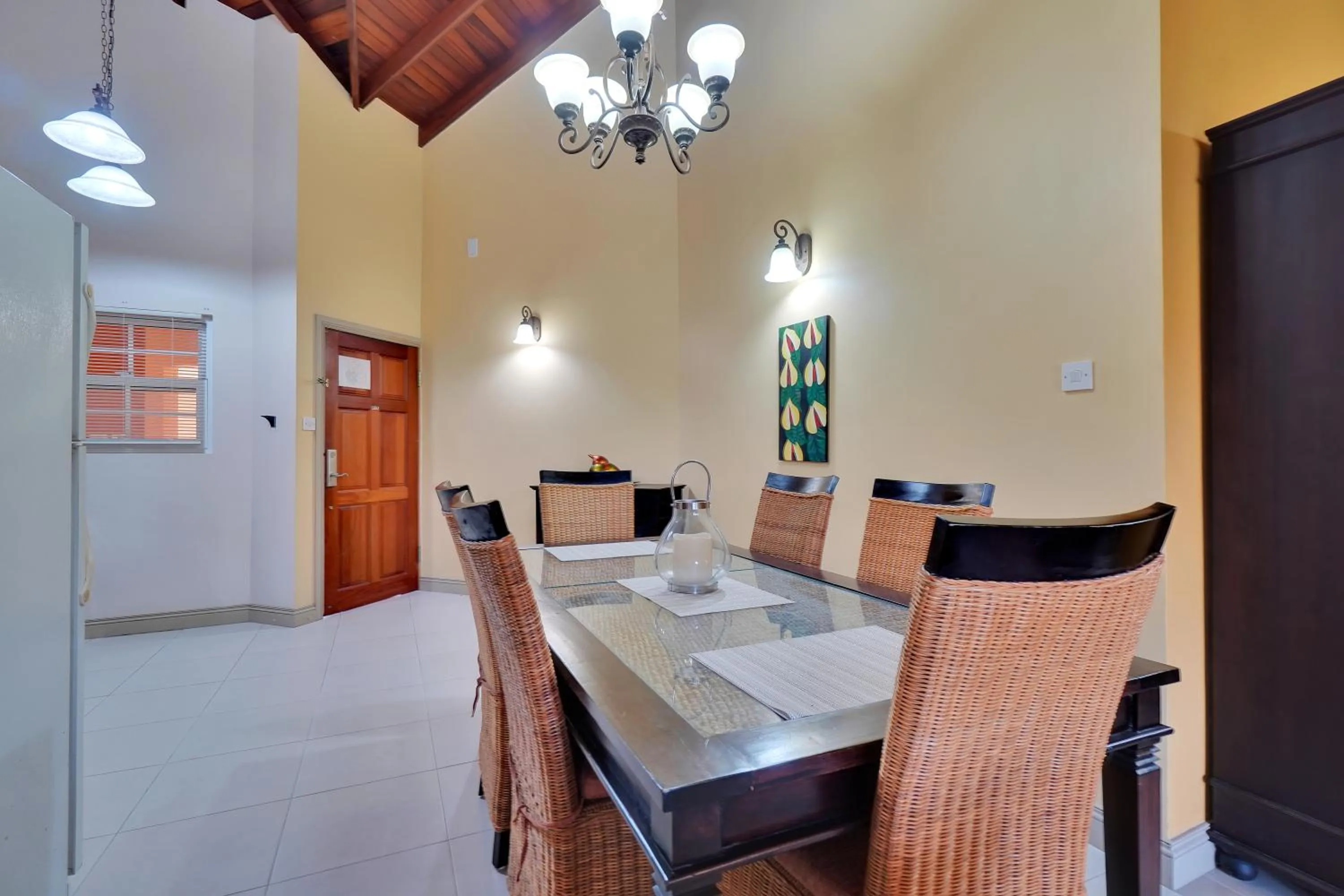 Seating area in Mandela Court Suites Grenada