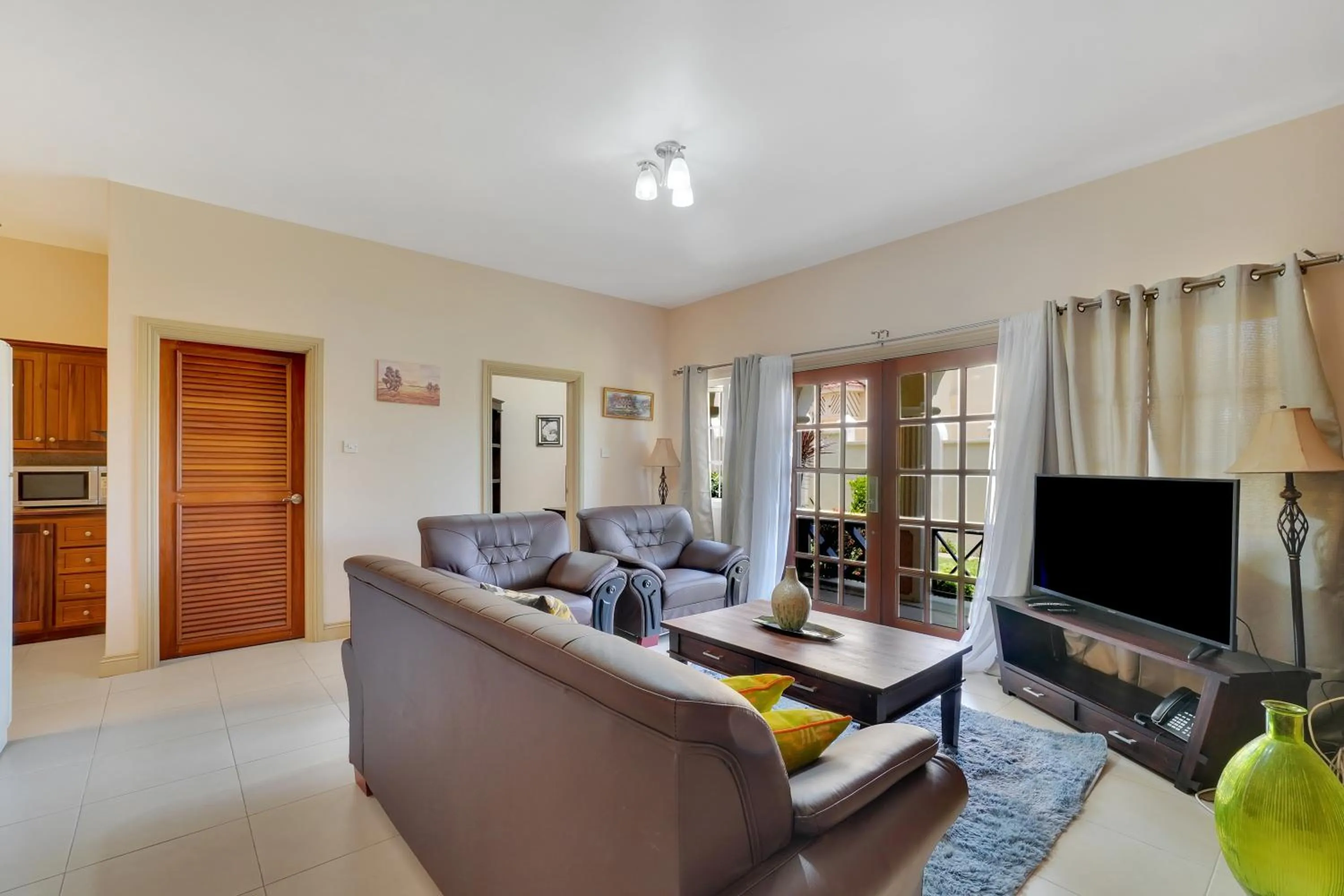 Living room in Mandela Court Suites Grenada