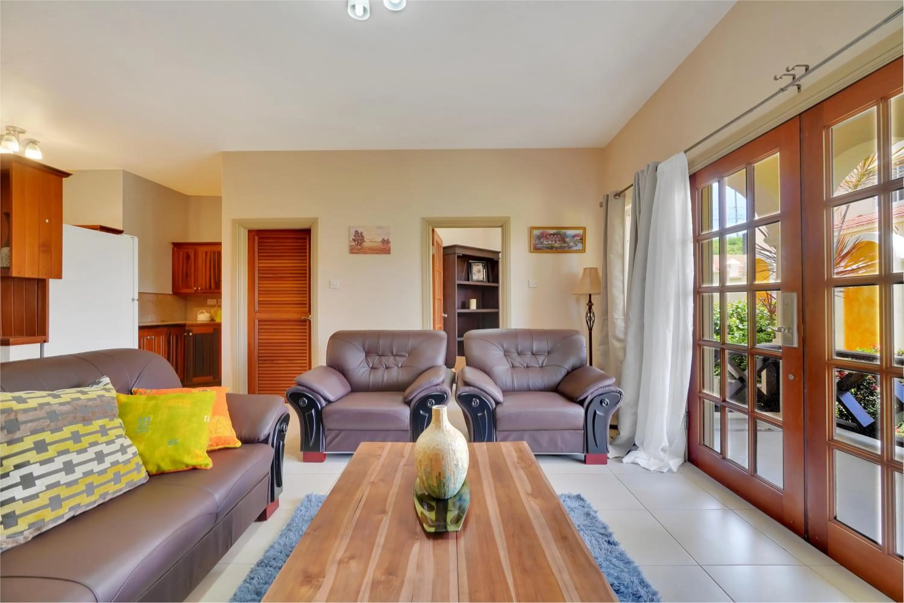 Living room in Mandela Court Suites Grenada