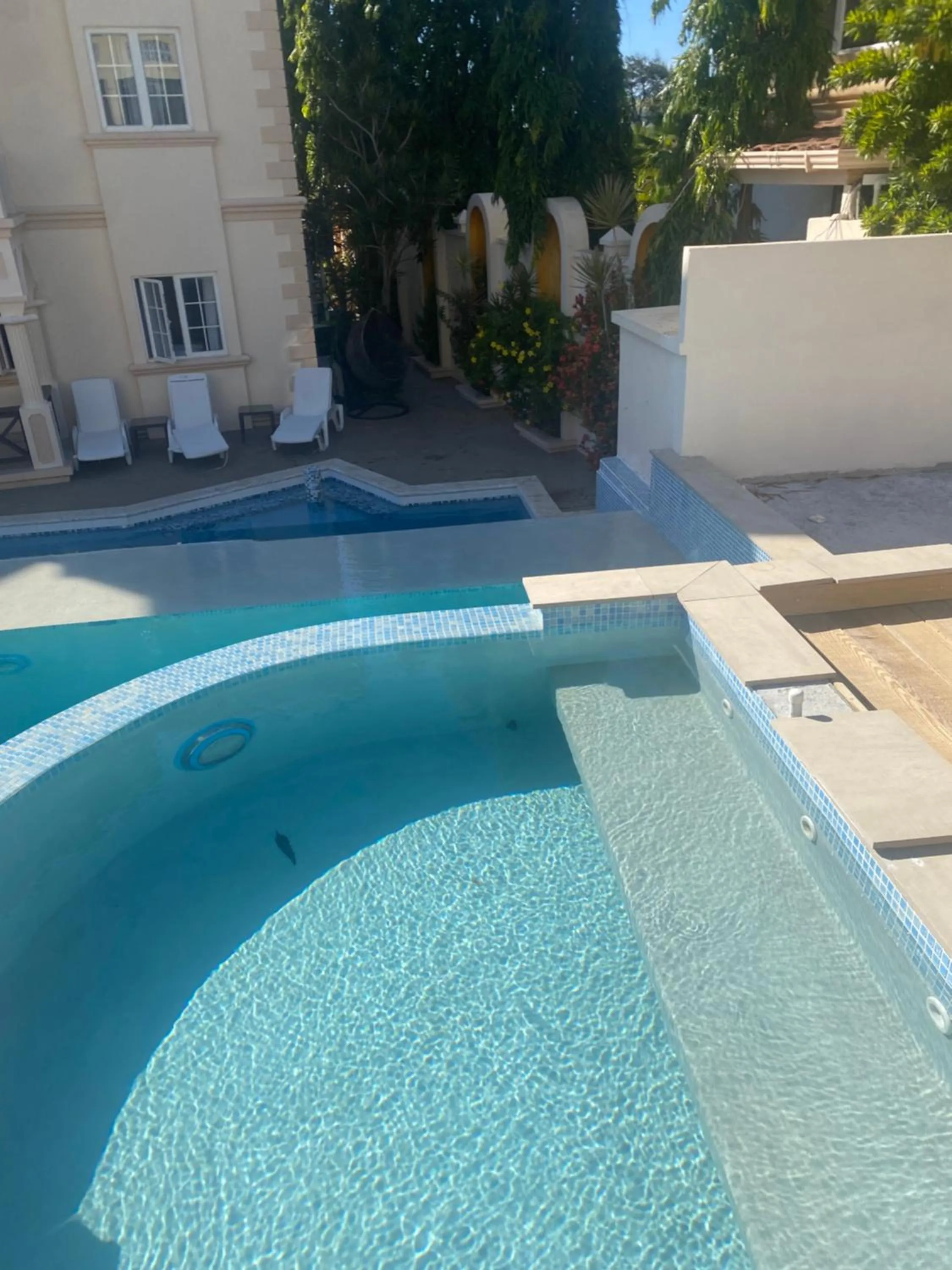 Pool view in Mandela Court Suites Grenada