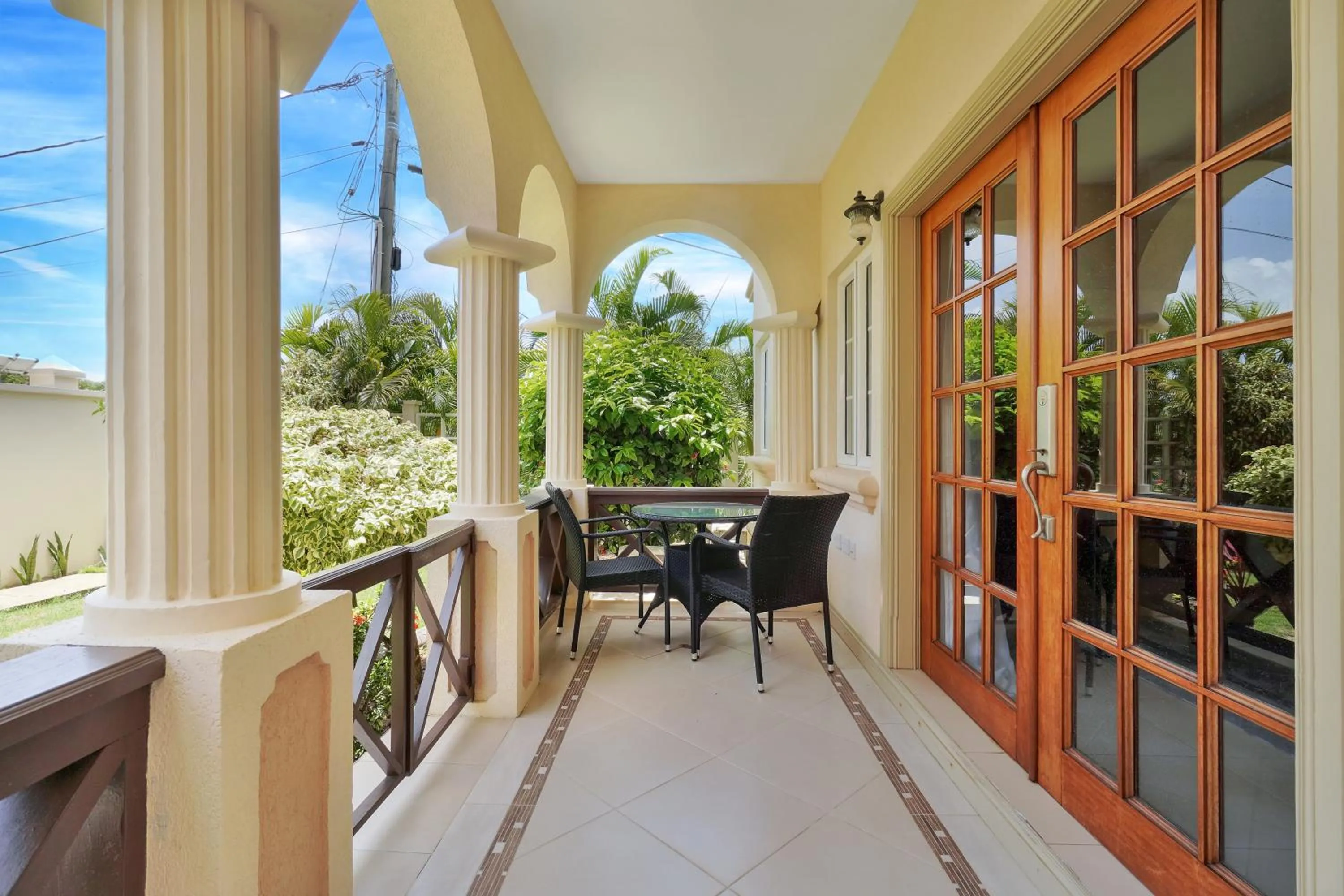 Patio in Mandela Court Suites Grenada