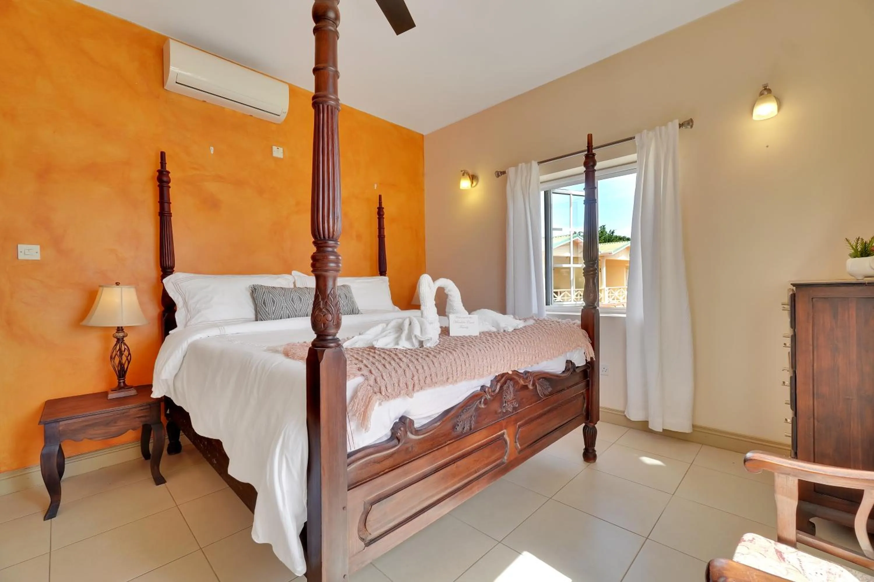 Bed in Mandela Court Suites Grenada