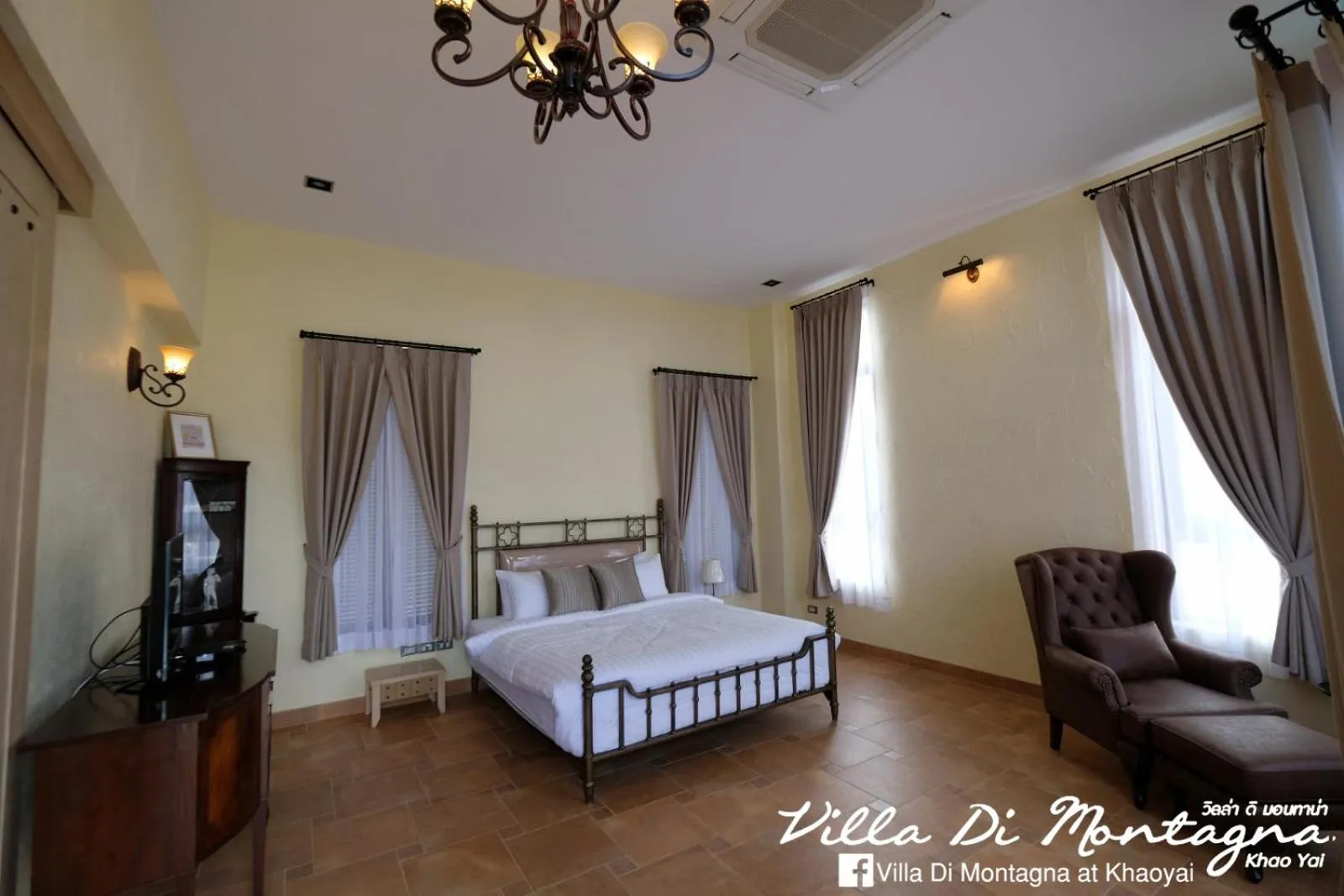 Bed in Villa Di Montagna at Khaoyai