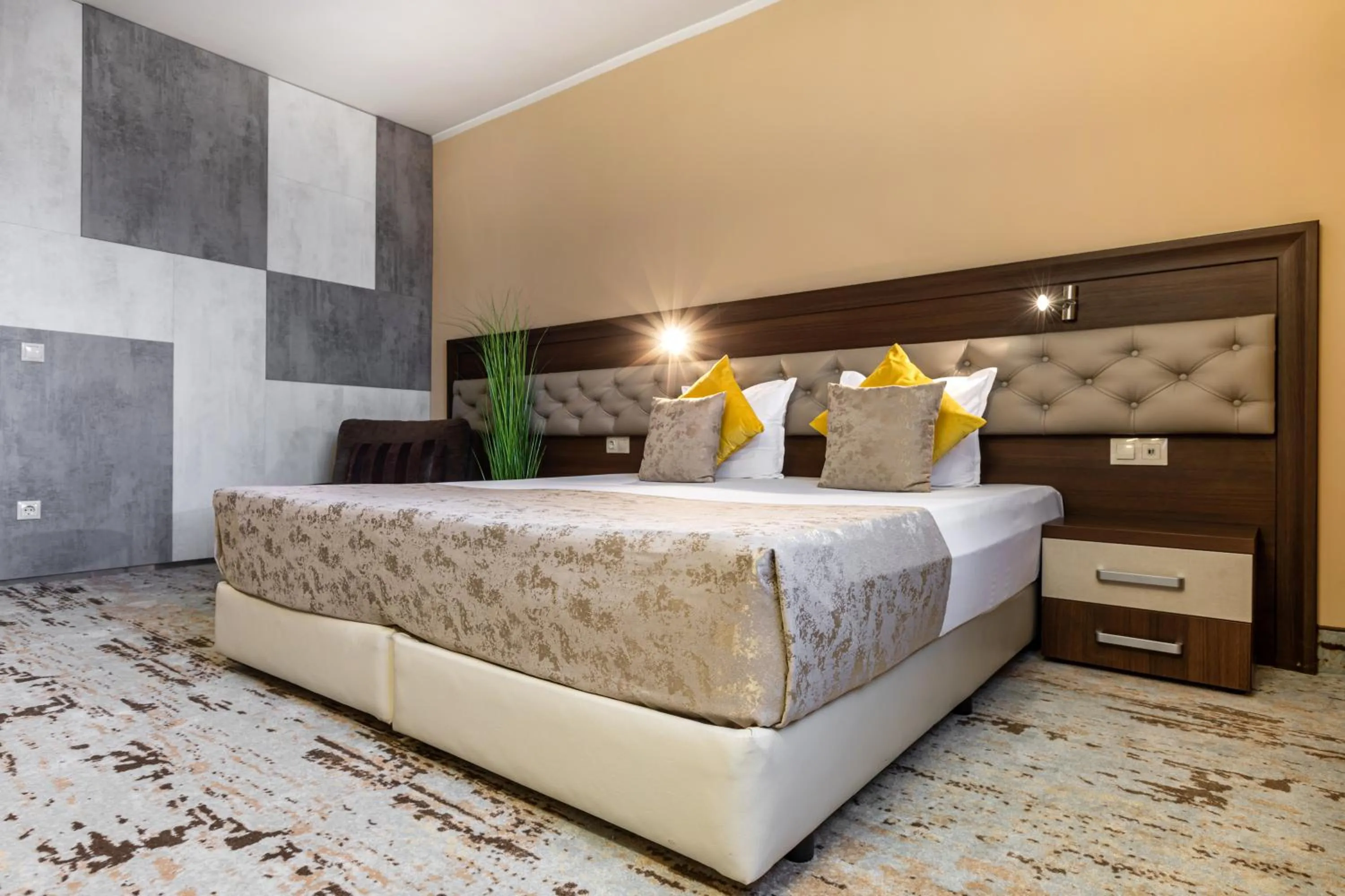 Photo of the whole room, Bed in Business Hotel Plovdiv - Central Location