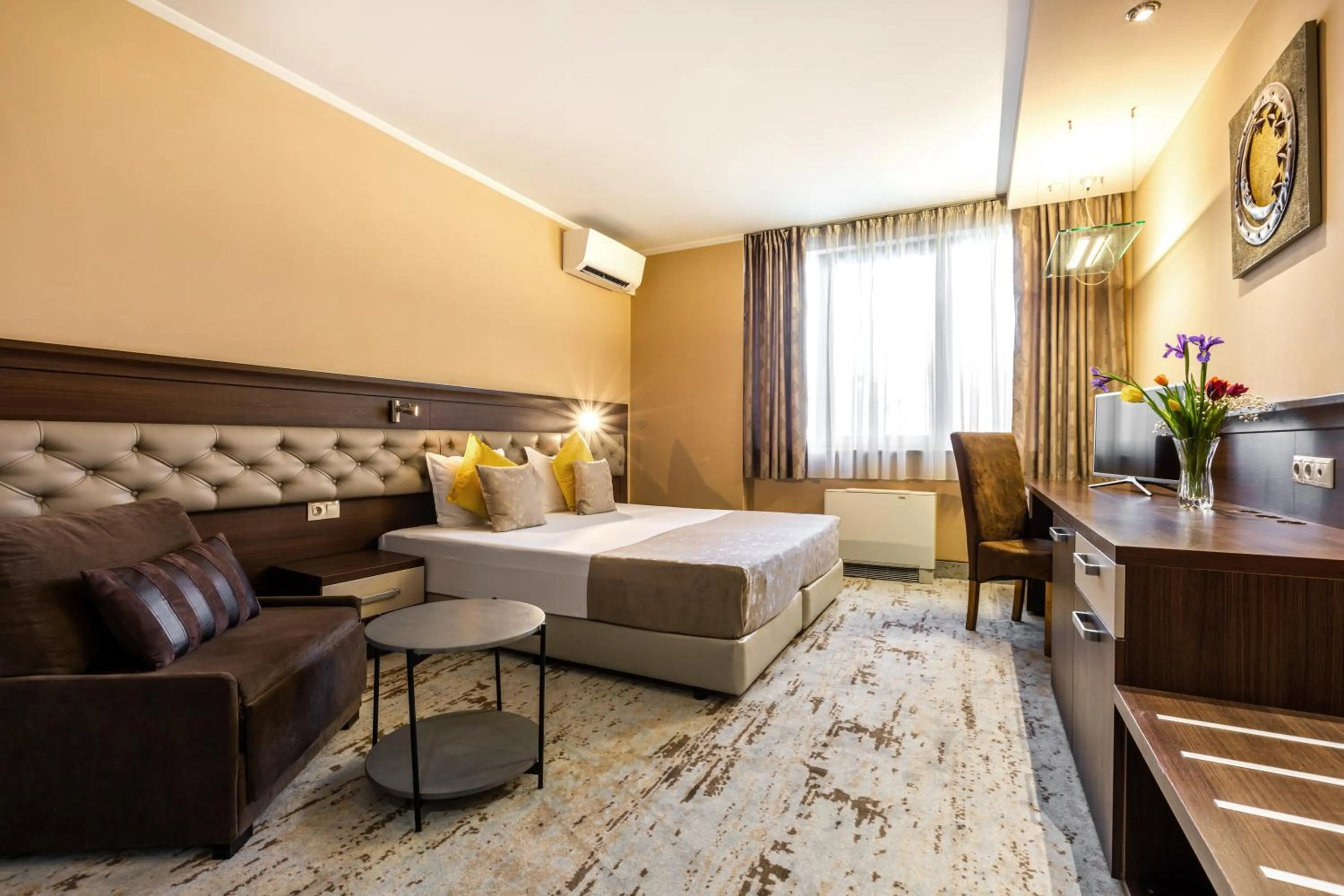 Photo of the whole room, Bed in Business Hotel Plovdiv - Central Location