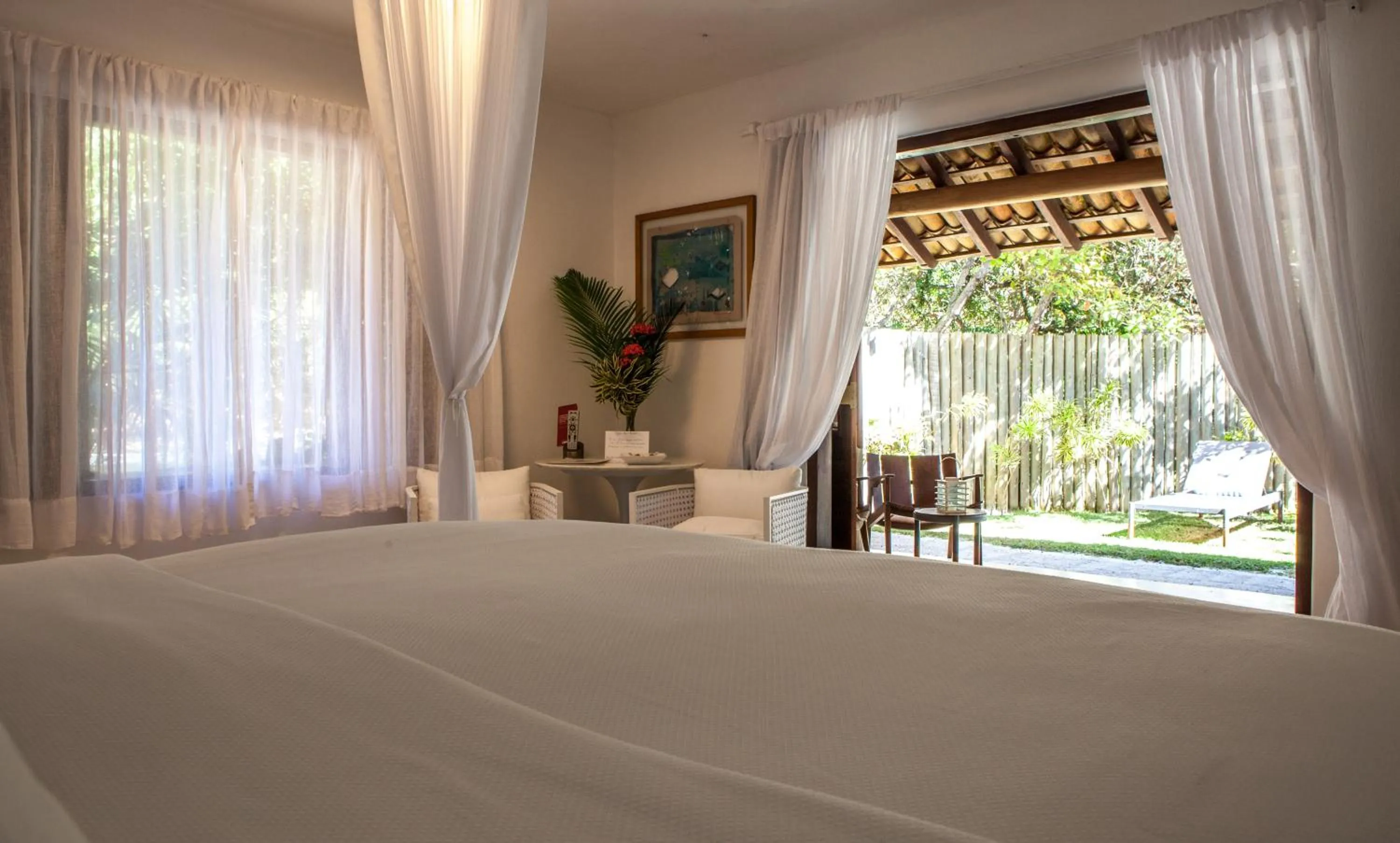 Patio, Bed in Pousada Estrela D' Água