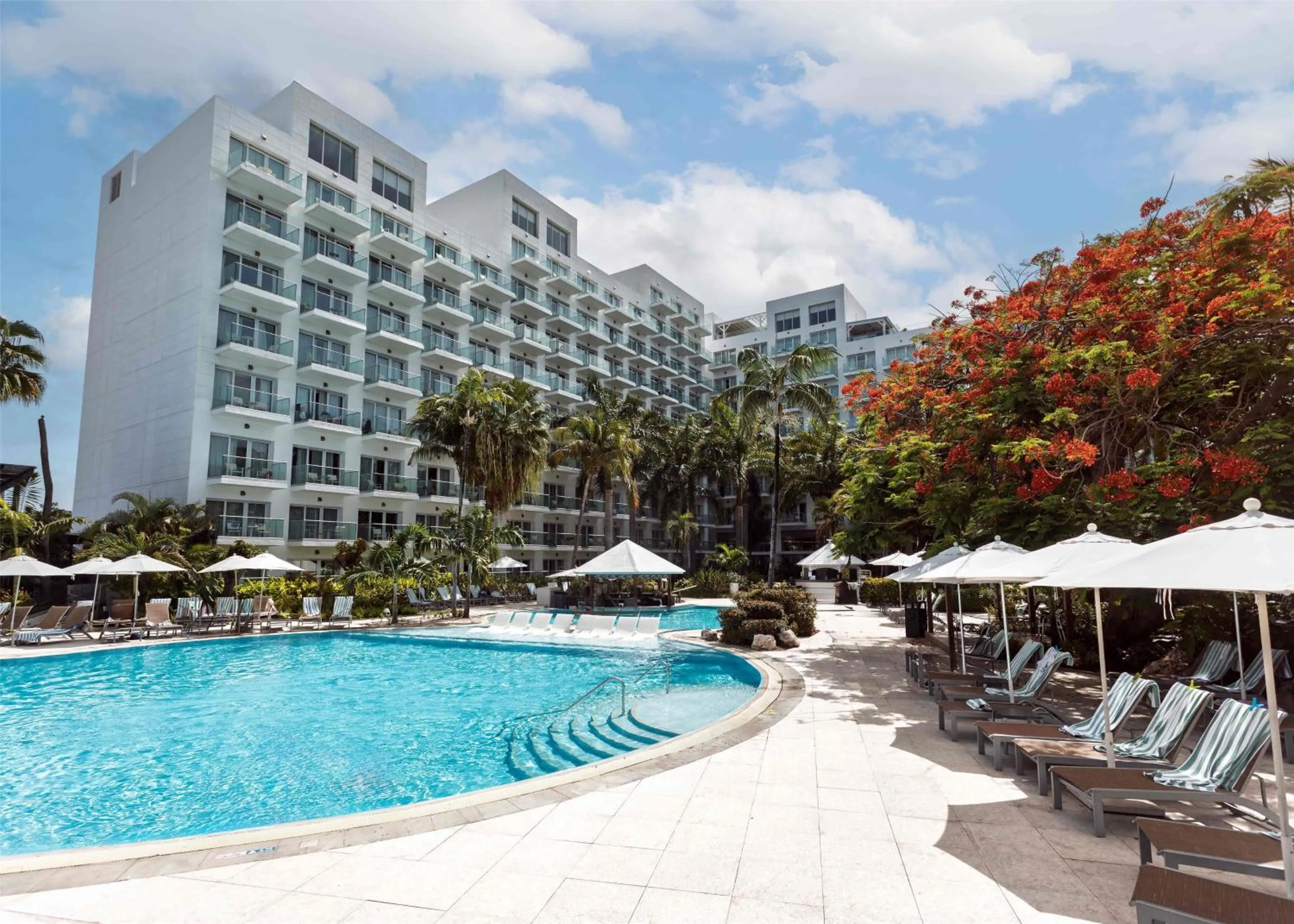 Pool view in Sonesta Maho Beach All Inclusive Resort Casino & Spa