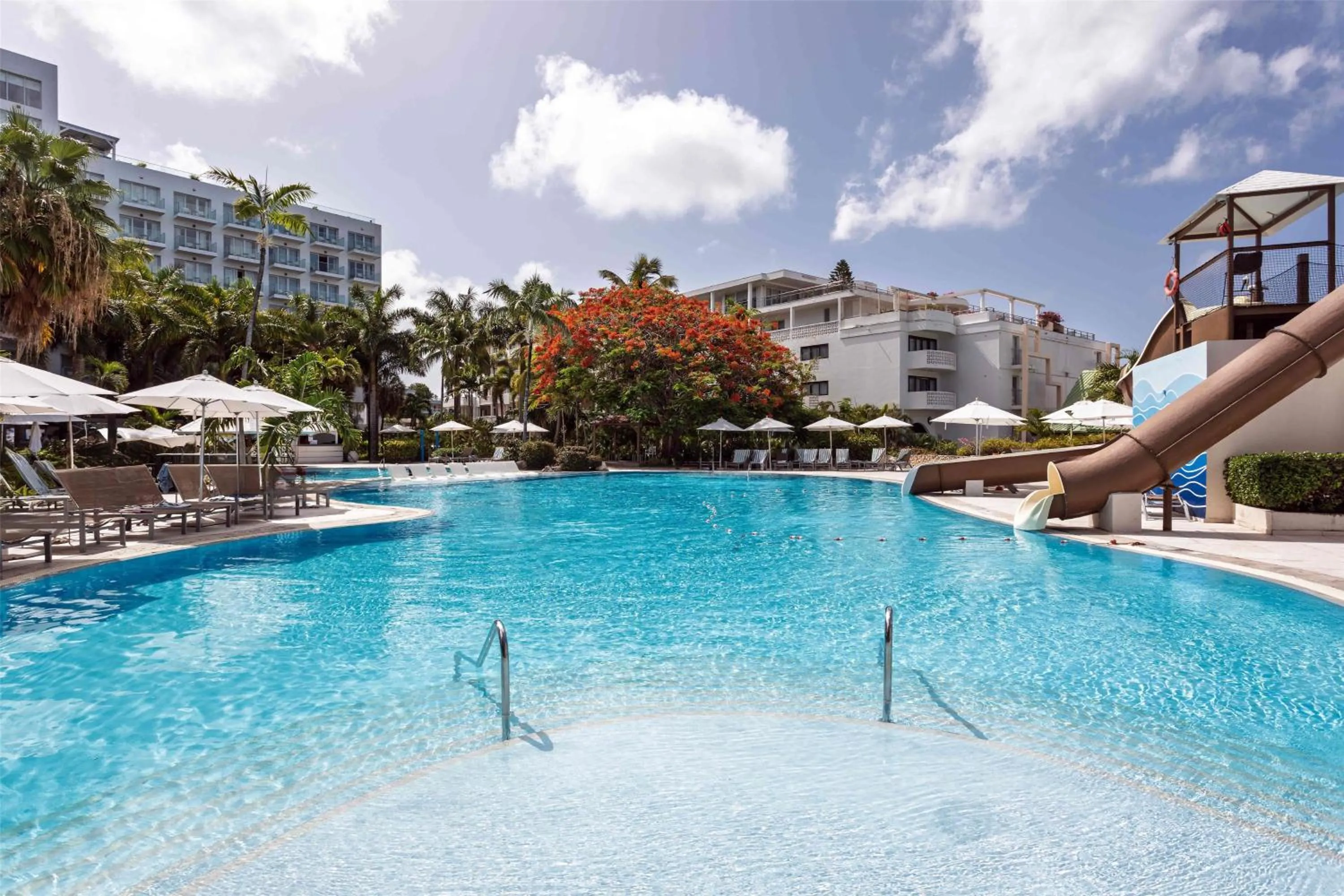 Pool view in Sonesta Maho Beach All Inclusive Resort Casino & Spa