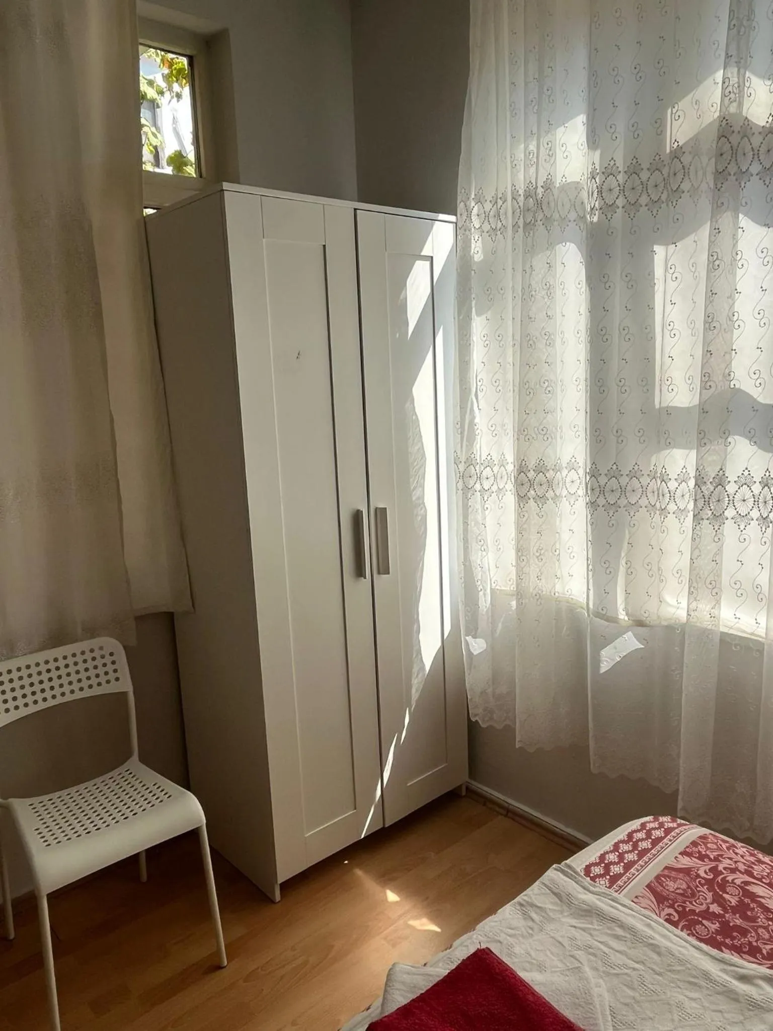 wardrobe, Bed in Erkal Pension