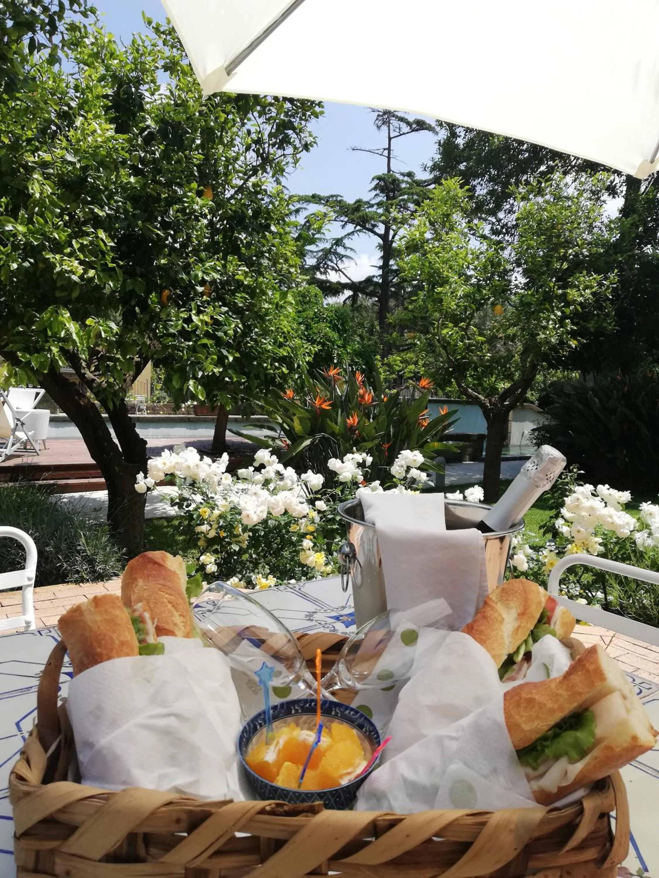 Food and drinks in Villa Manning Relais