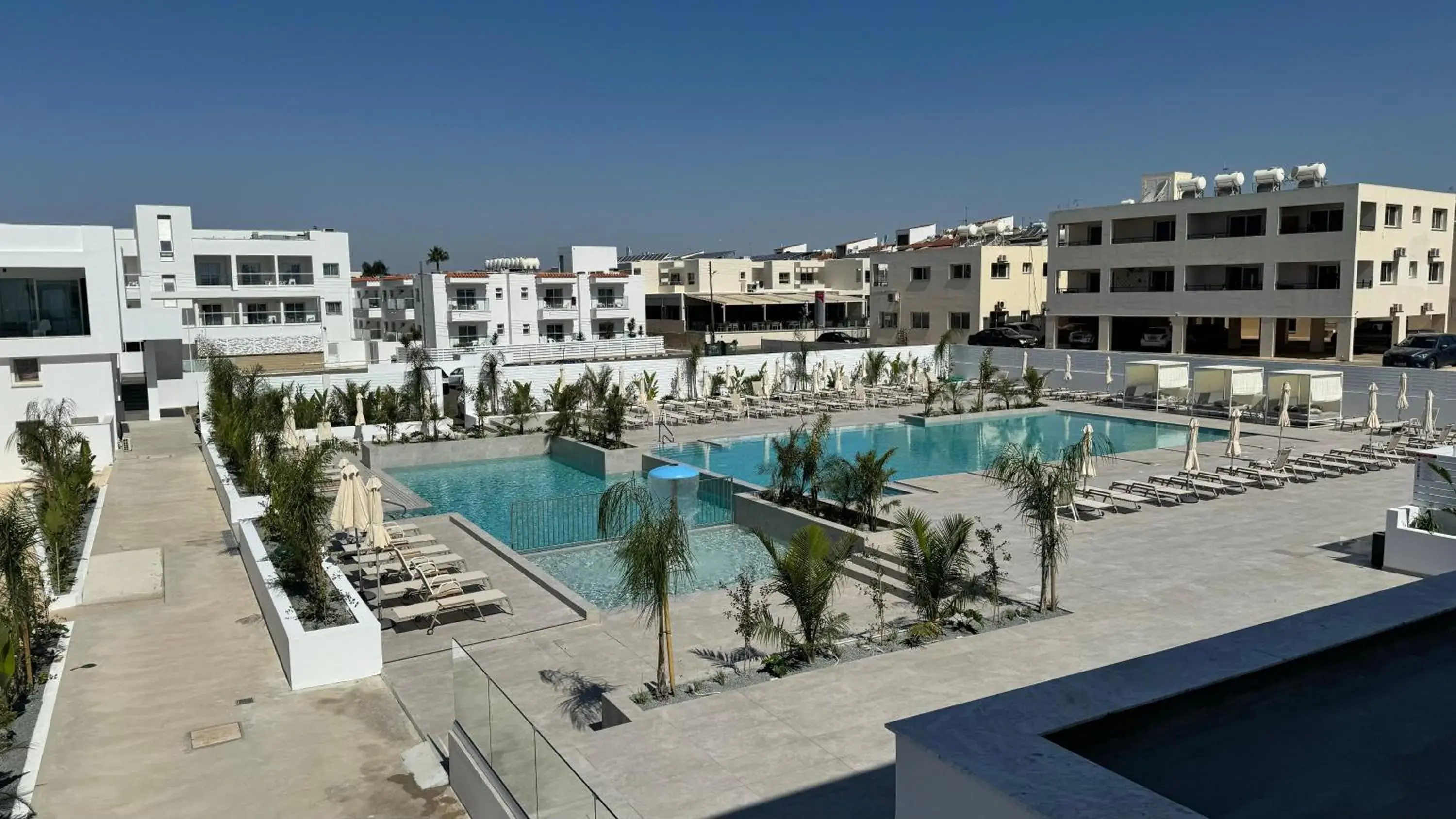 Pool View in Abacus Suites