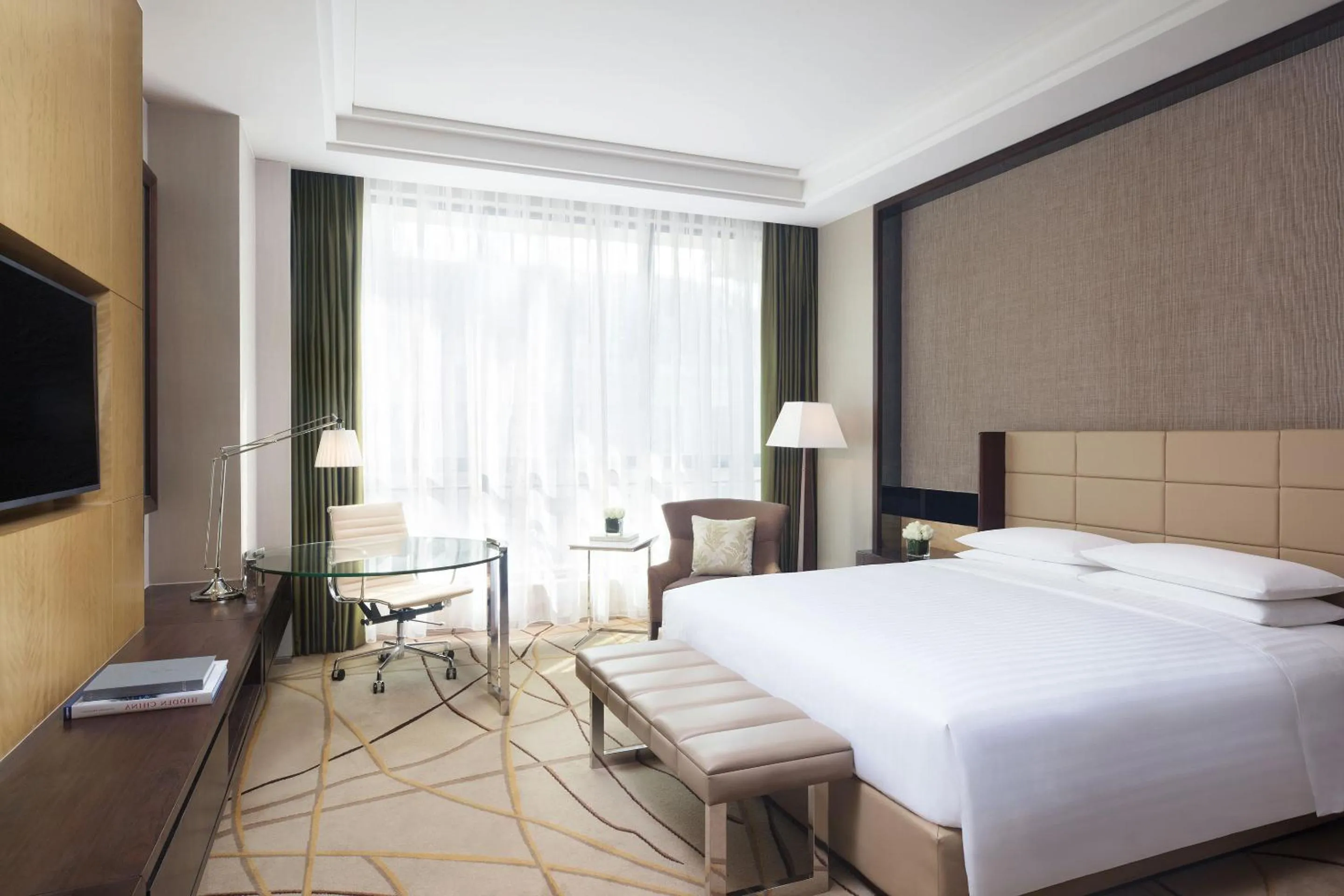 TV and multimedia, Bed in Courtyard by Marriott Shanghai Changfeng Park