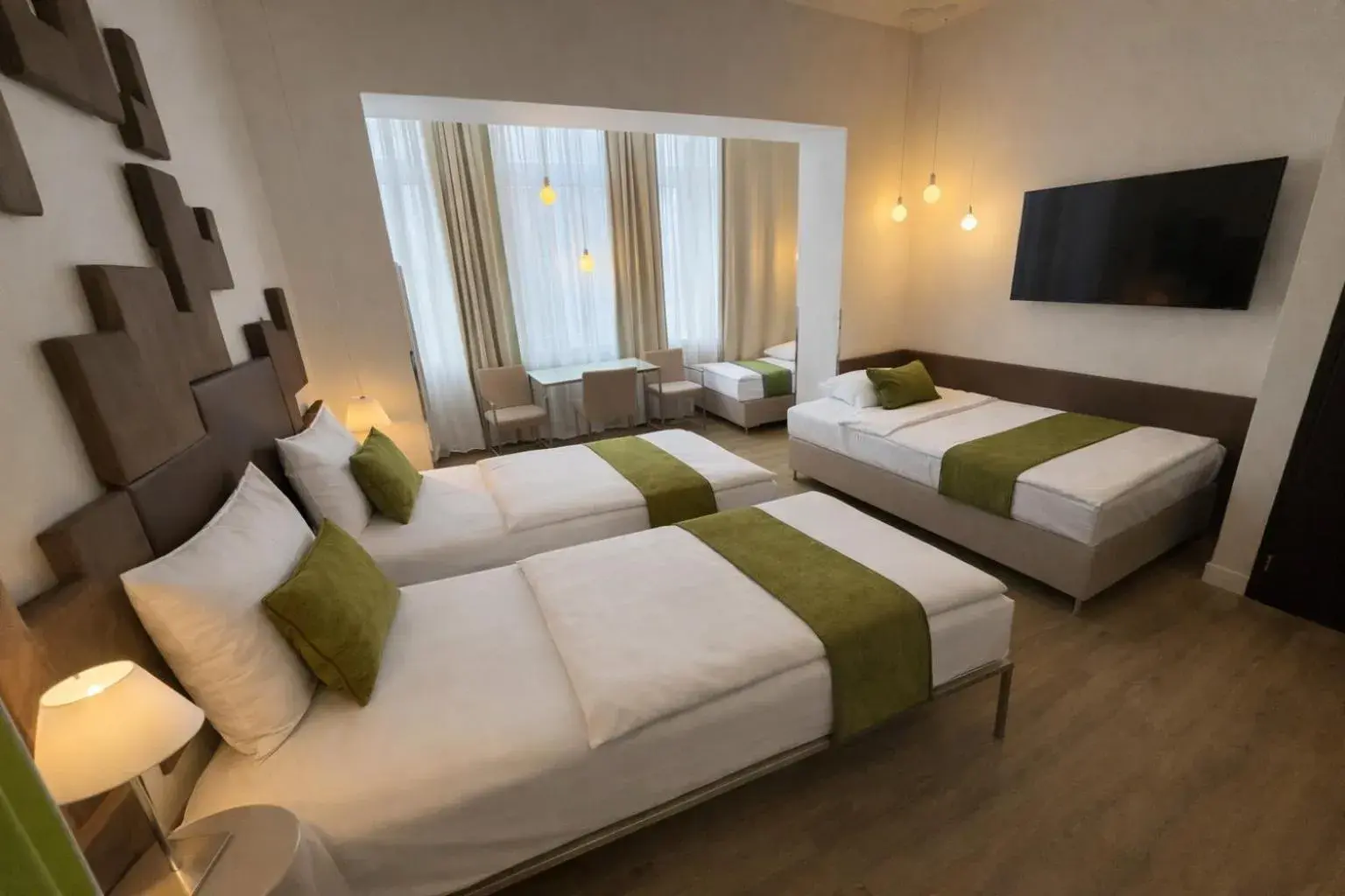 Bedroom, Bed in Pure White Bedroom, Bed in Pure White