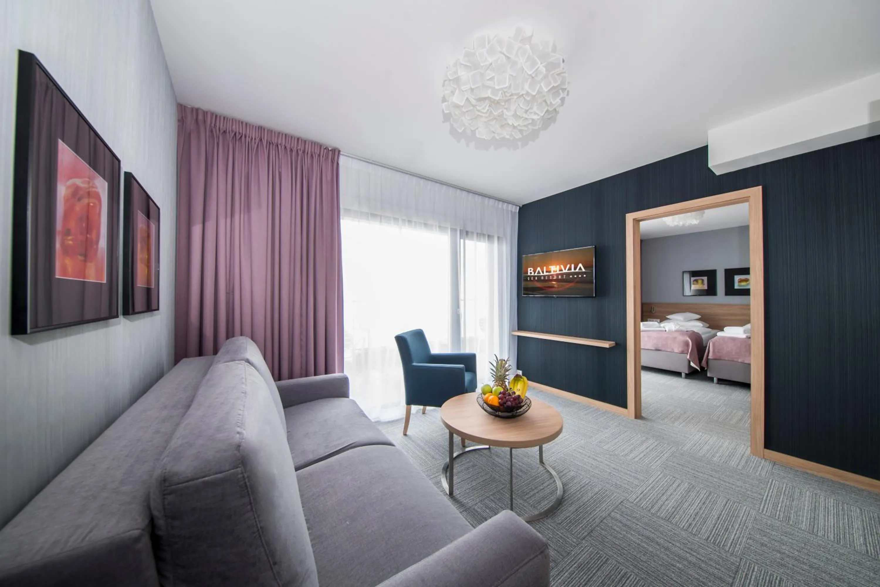 Living room, Bed in Baltivia Sea Resort