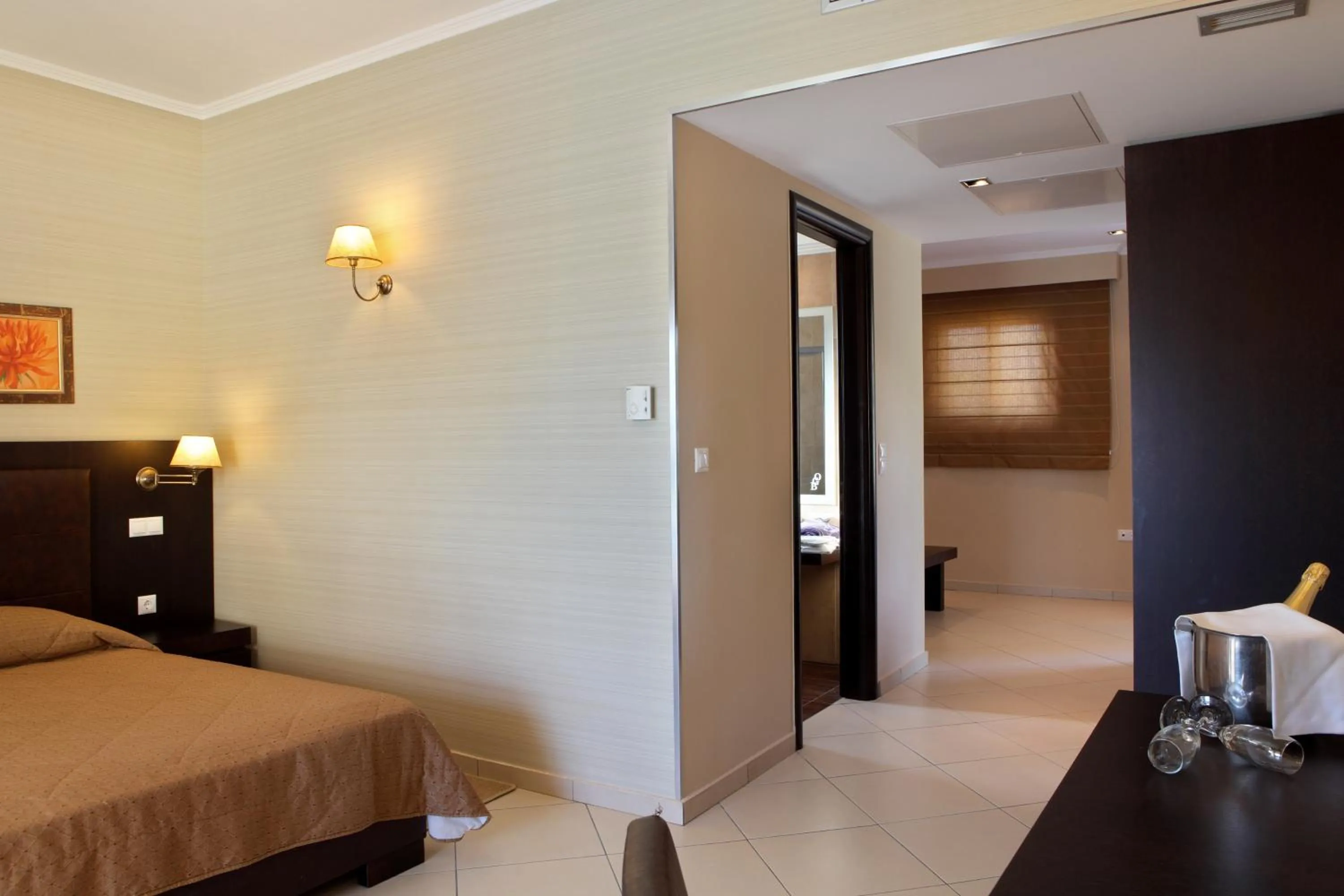 Food and drinks, Bed in Olympia Golden Beach Resort & Spa