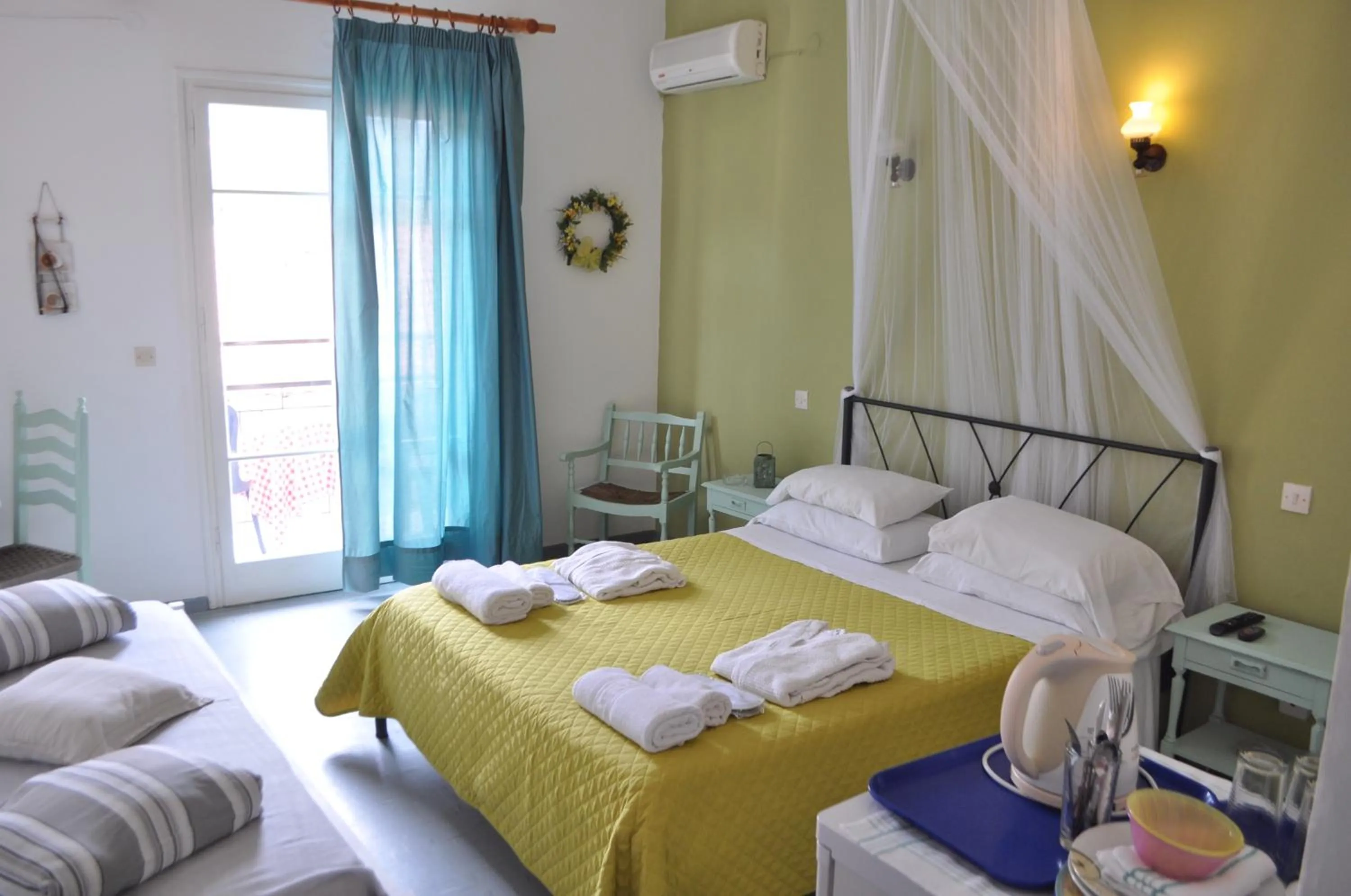 Bed in Eros Beach Hotel