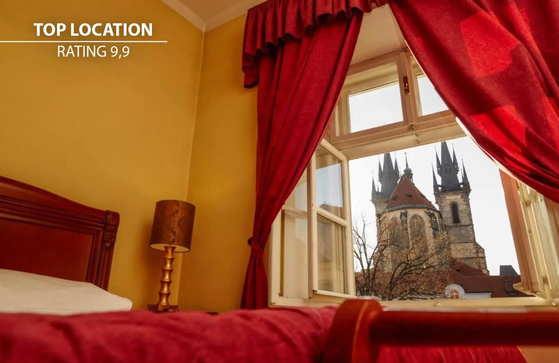 City view, Bed in Josephine Old Town Square Hotel - Czech Leading Hotels City view, Bed in Josephine Old Town Square Hotel - Czech Leading Hotels