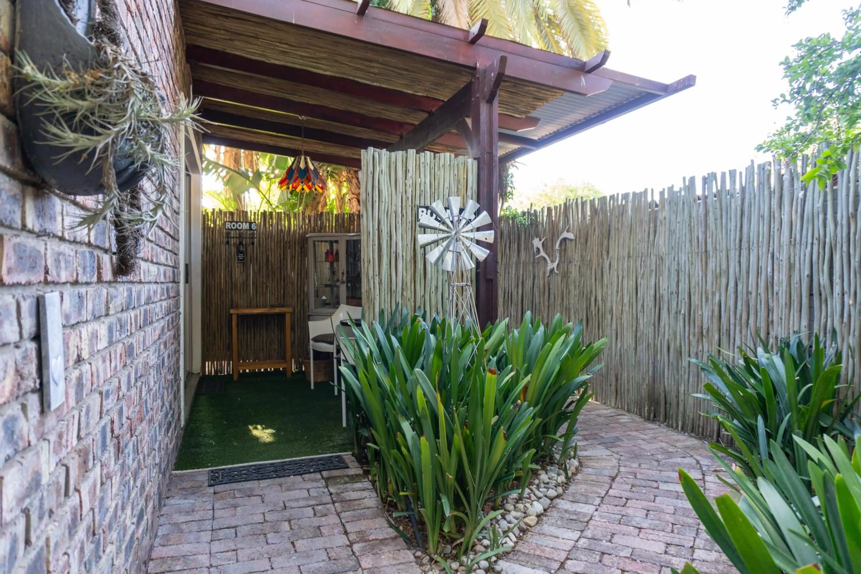 Garden view in Earthbound Guest House