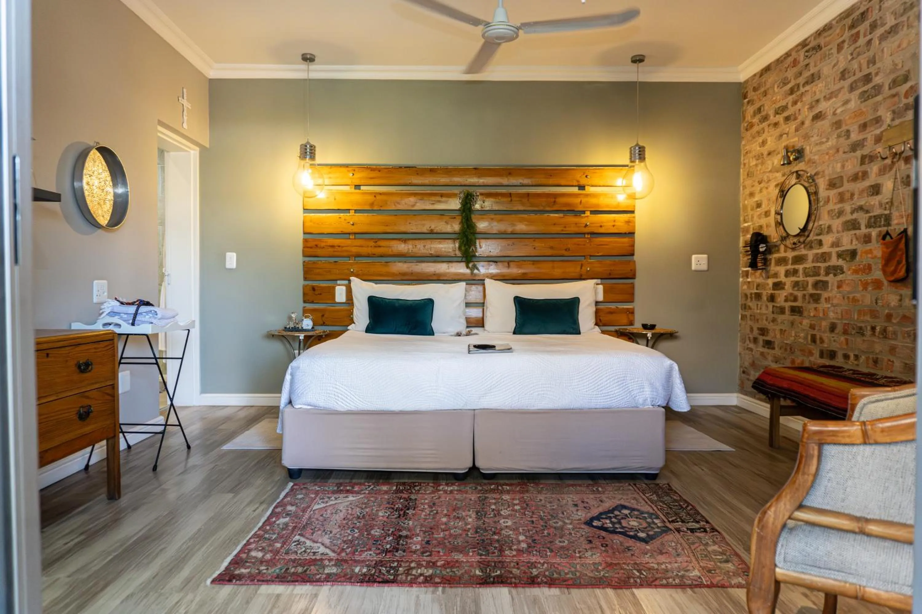 Bed in Earthbound Guest House