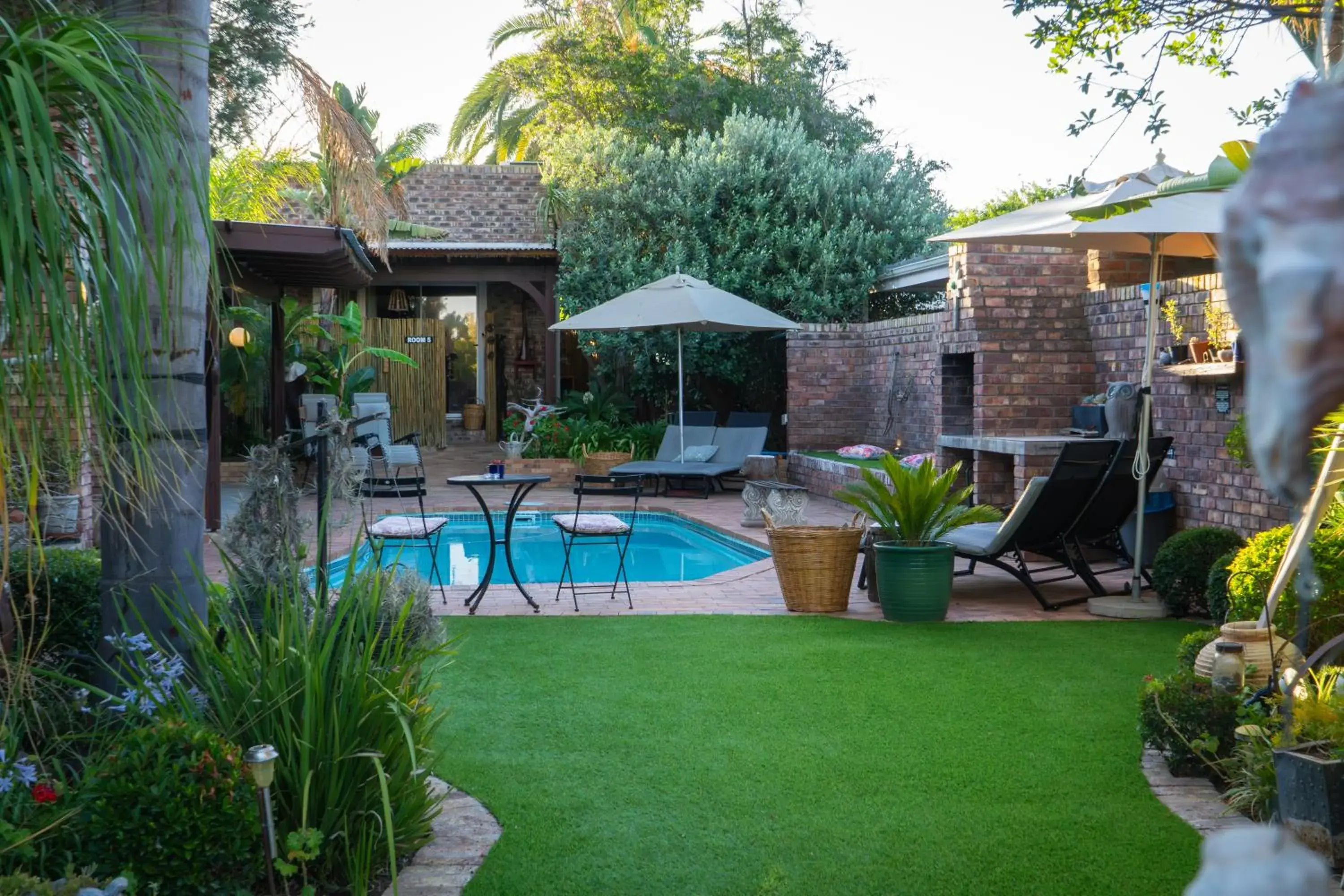 Garden view in Earthbound Guest House Garden view in Earthbound Guest House