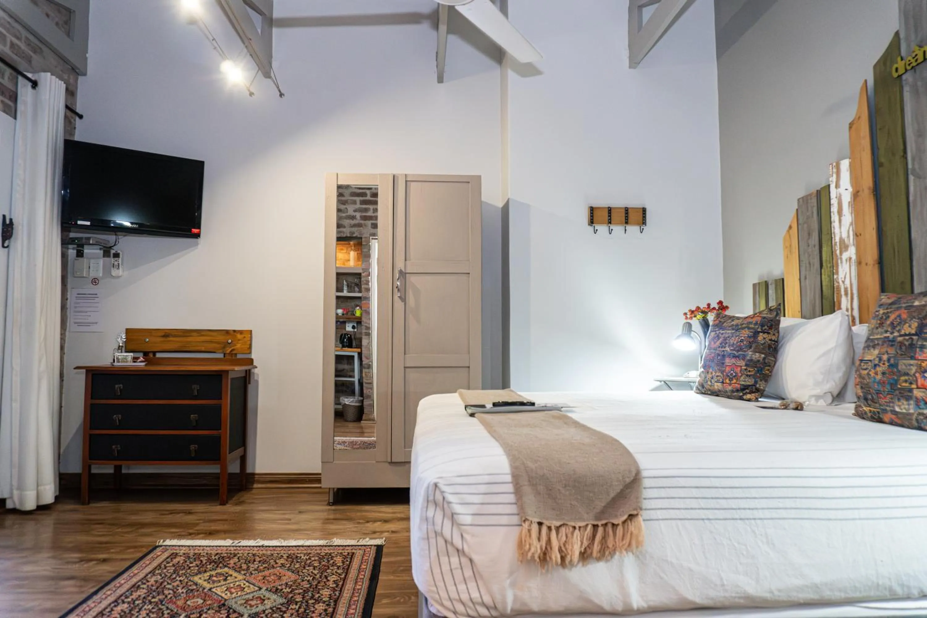 Bed in Earthbound Guest House