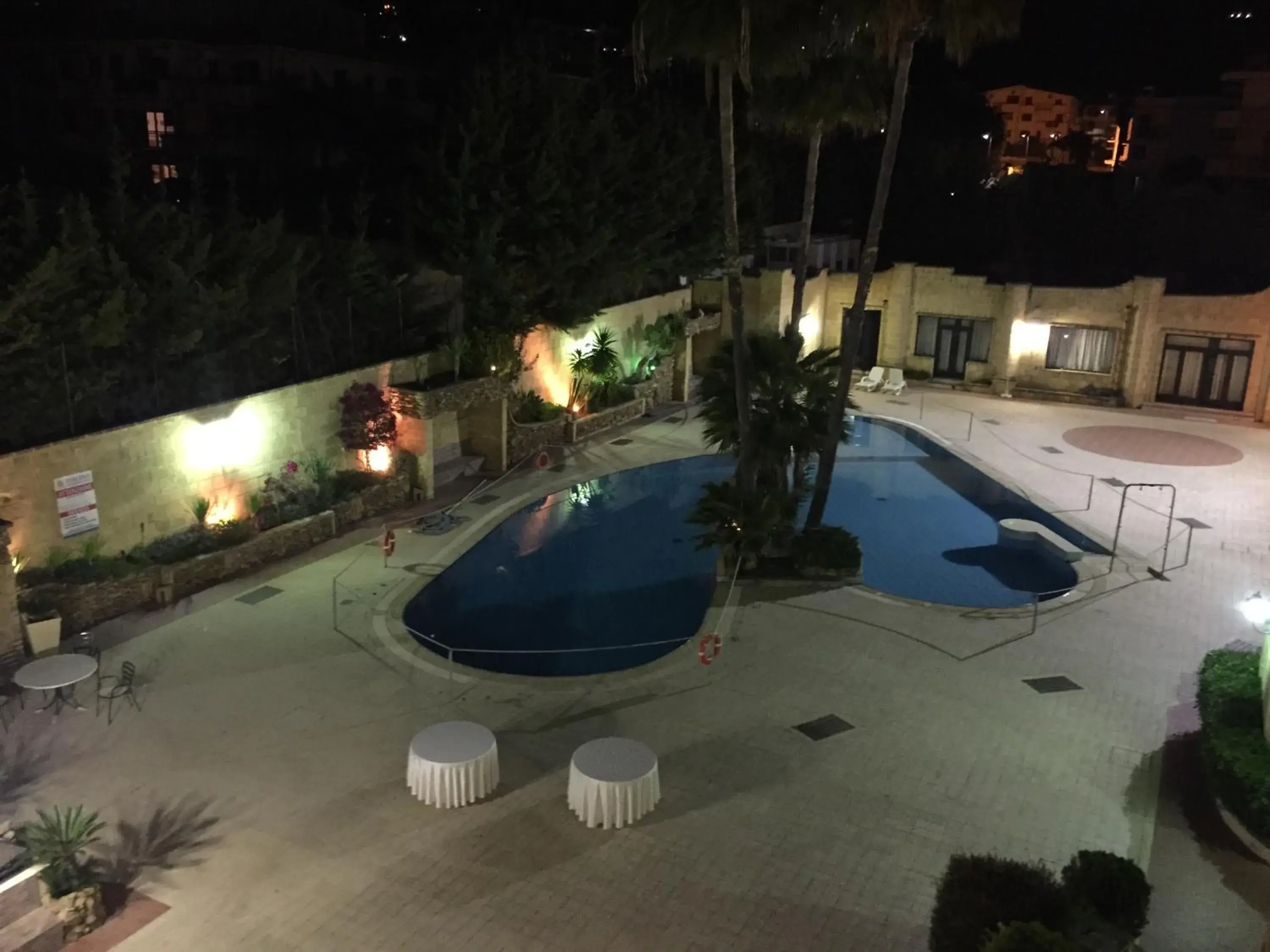 Night, Pool View in Grand Hotel Mosè