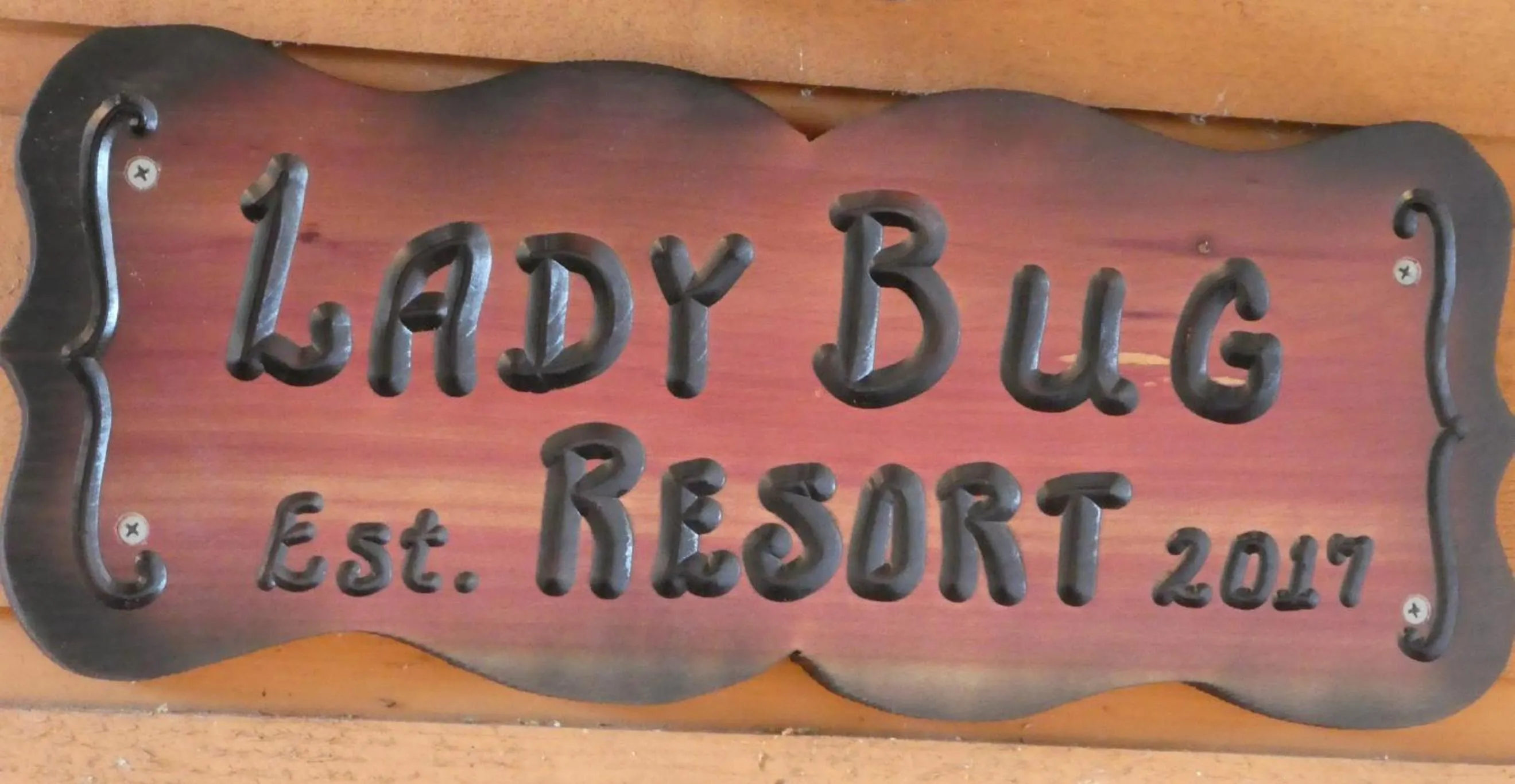Property logo or sign in Ladybug Resort Romantic Cabin With Mountain Views, Game Room, Close to Dollywood