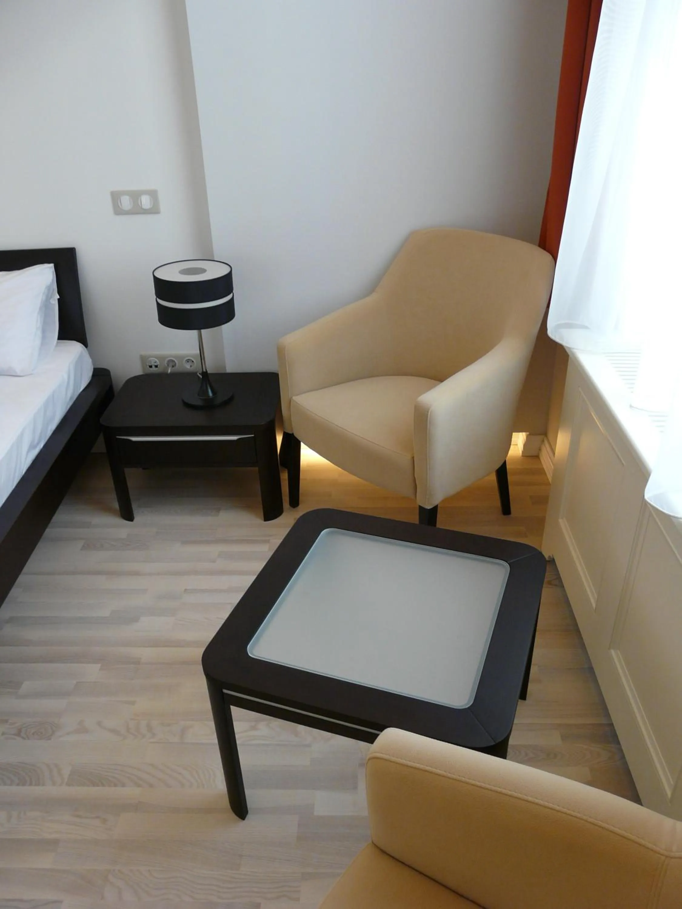 Seating area, Bed in Soleil Apartman Szeged