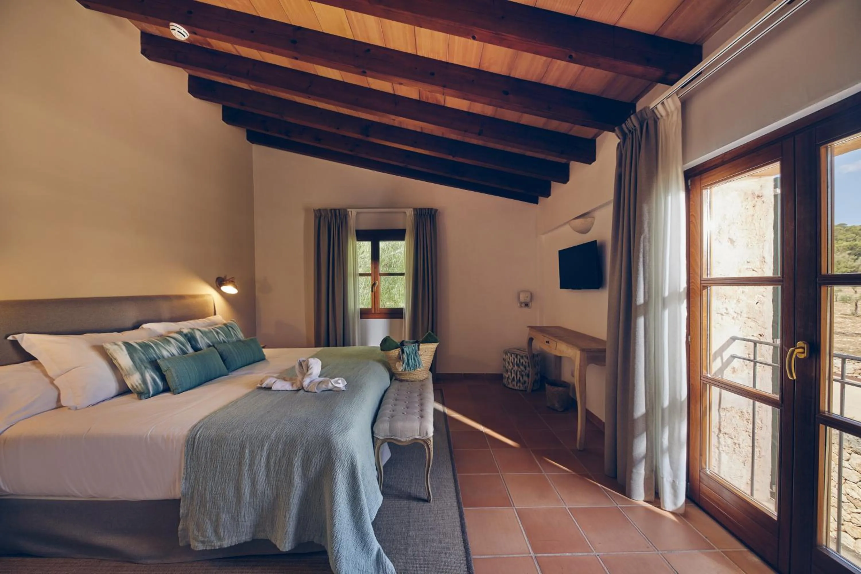 Photo of the whole room, Bed in Hotel Rural Es Riquers