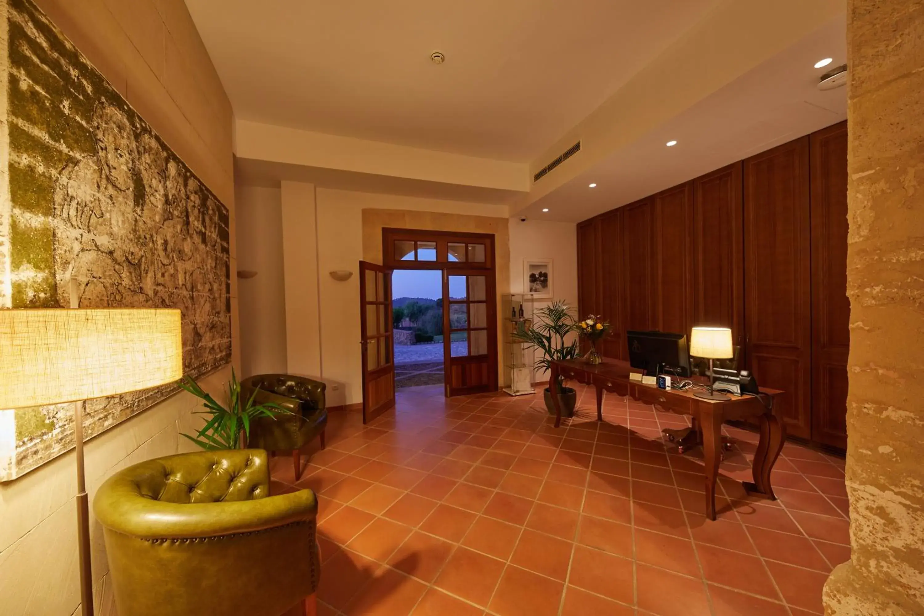 Lobby or reception in Hotel Rural Es Riquers Lobby or reception in Hotel Rural Es Riquers