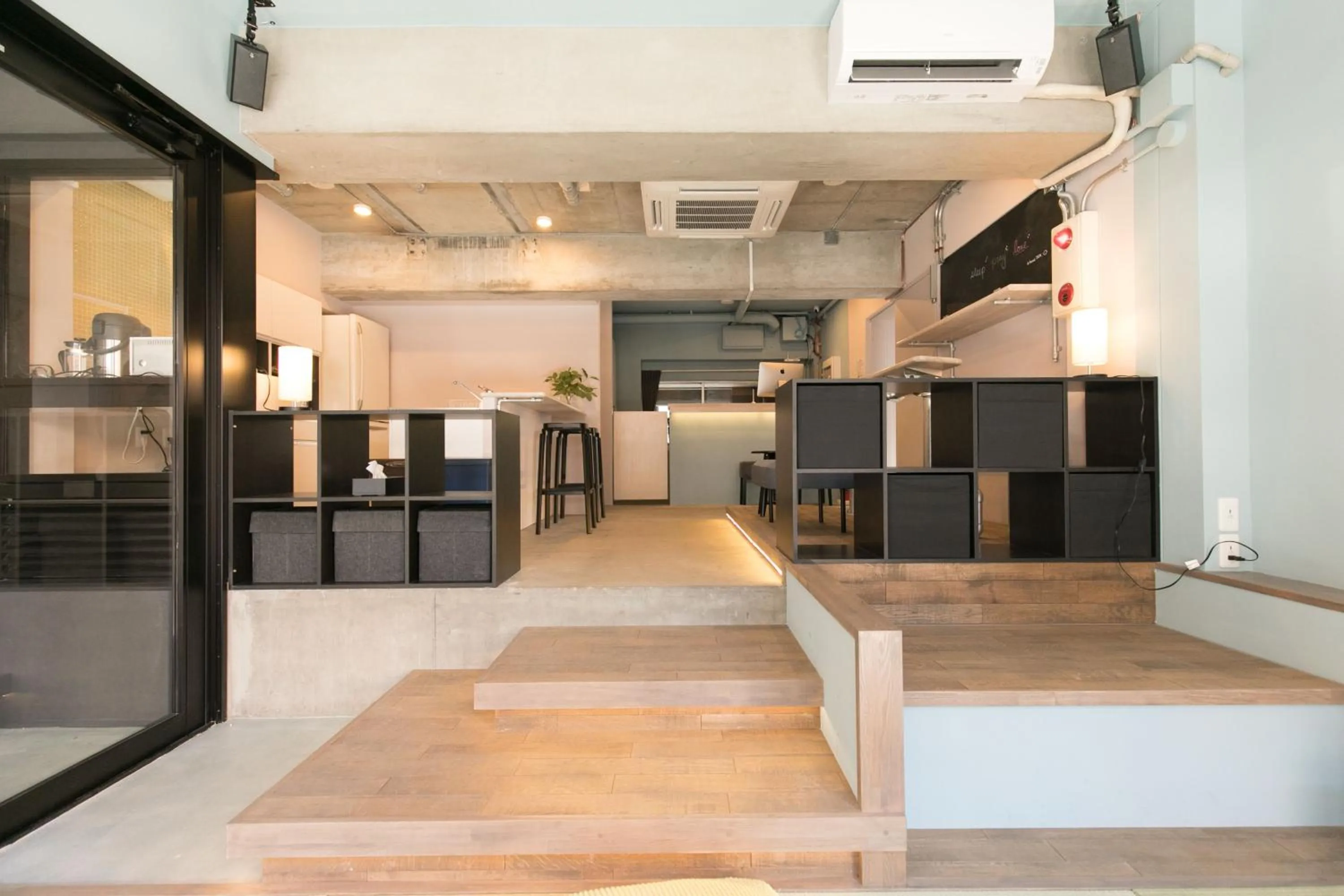 Communal lounge/ TV room in hostel DEN