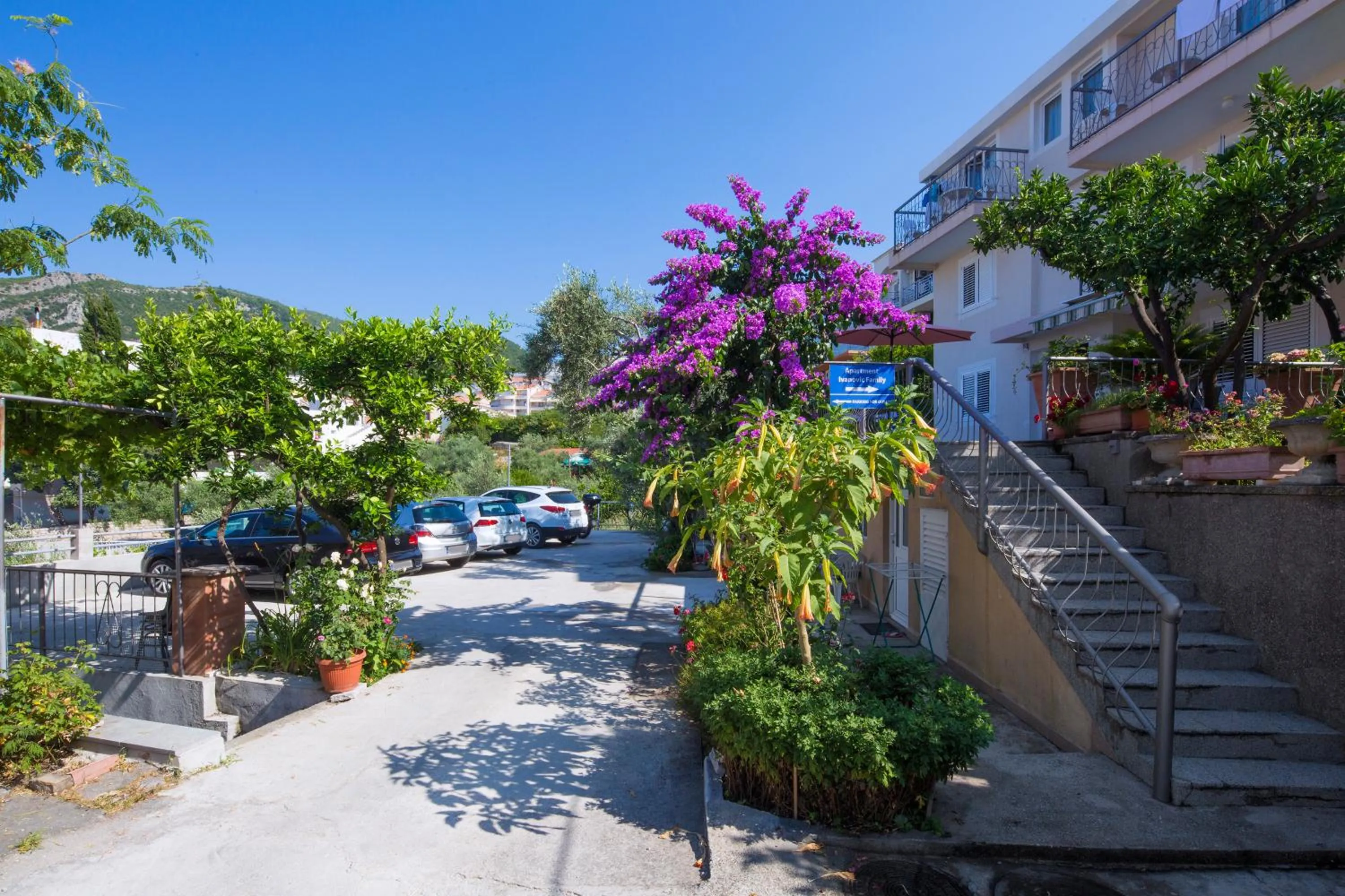 Patio in Apartments Bloom Bečići