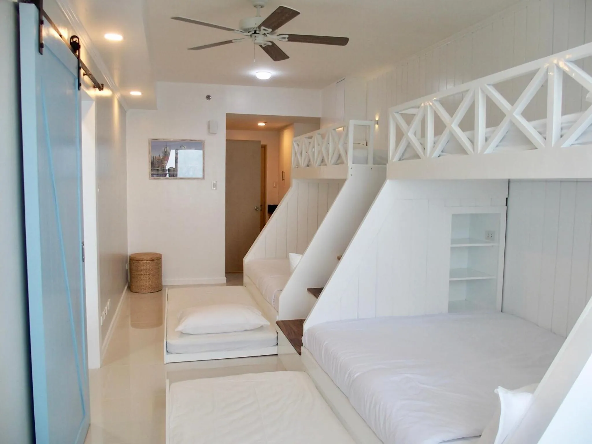 Bedroom, Bed in Cozy Family Suite with Stunning View of Taal
