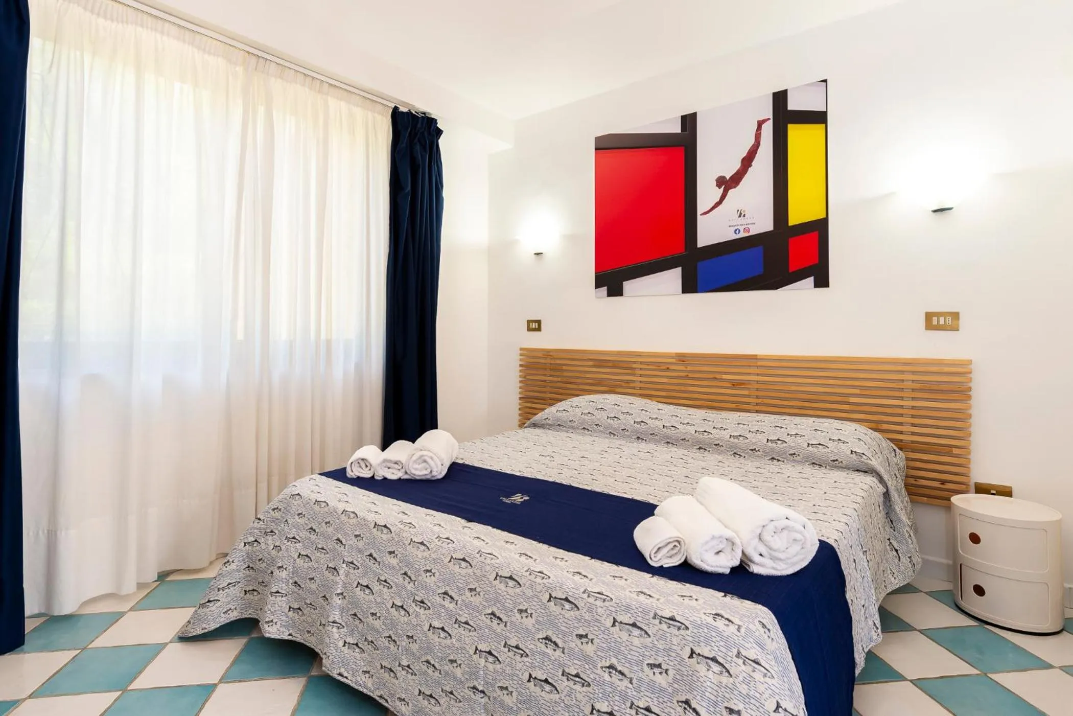 Bed in Hotel Villa Rita