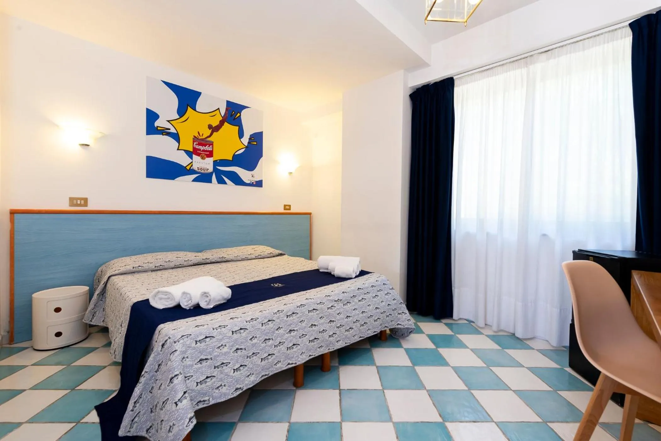 Bed in Hotel Villa Rita