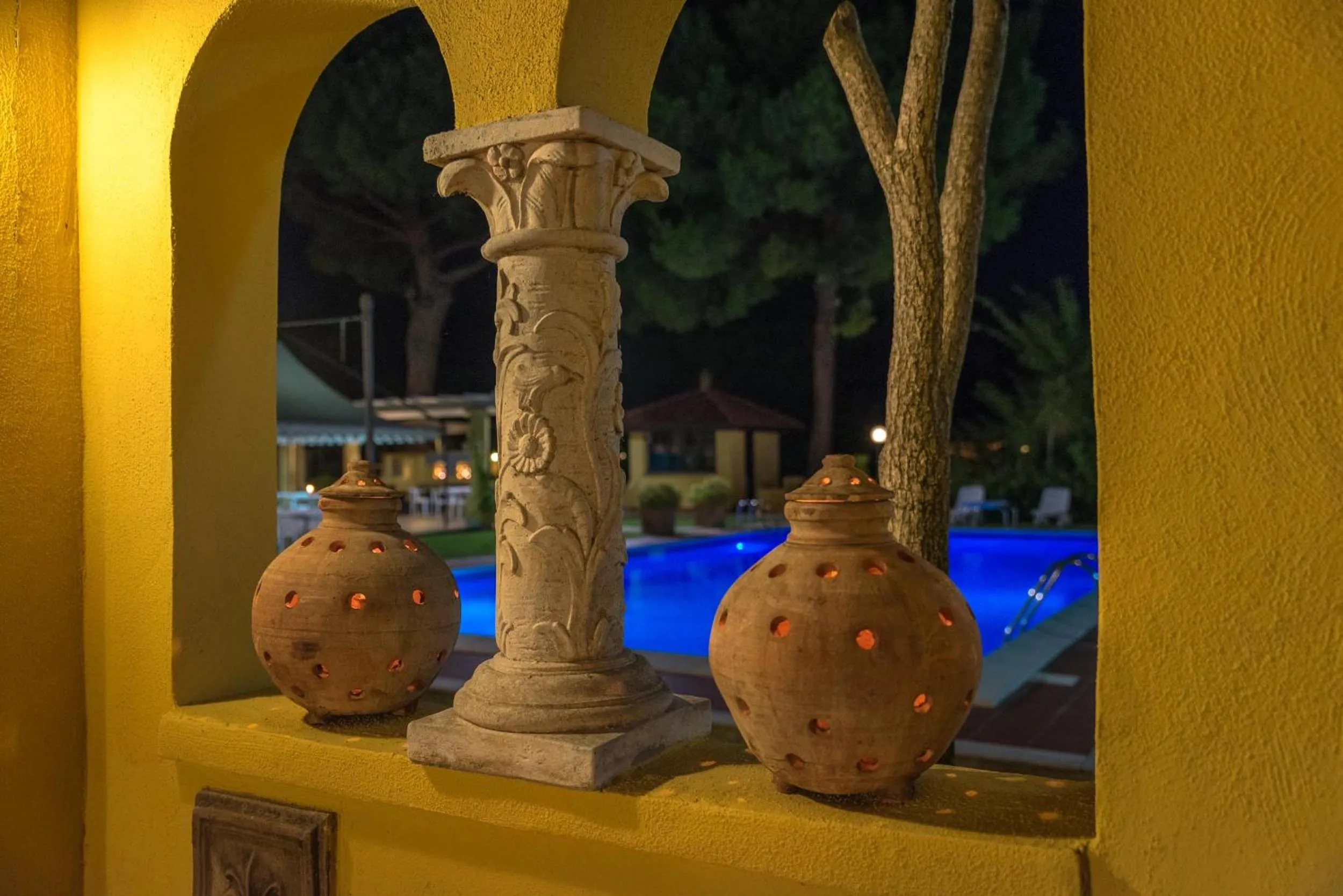 Decorative detail in Hotel Villa Rita