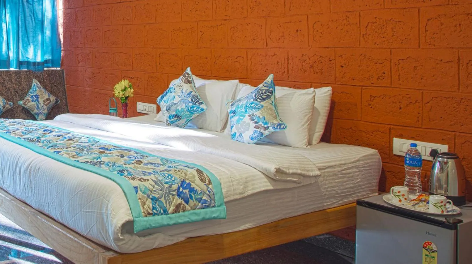 Bed in Blue Ocean Sands - On the Beach