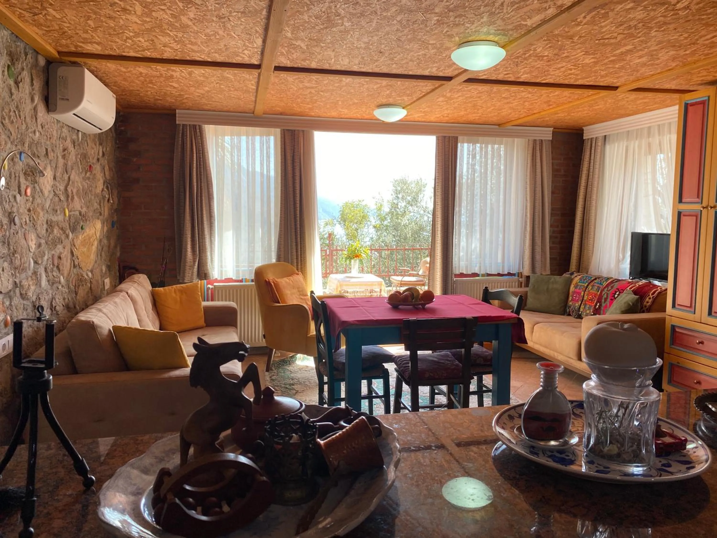 Seating area in Villa Symbola