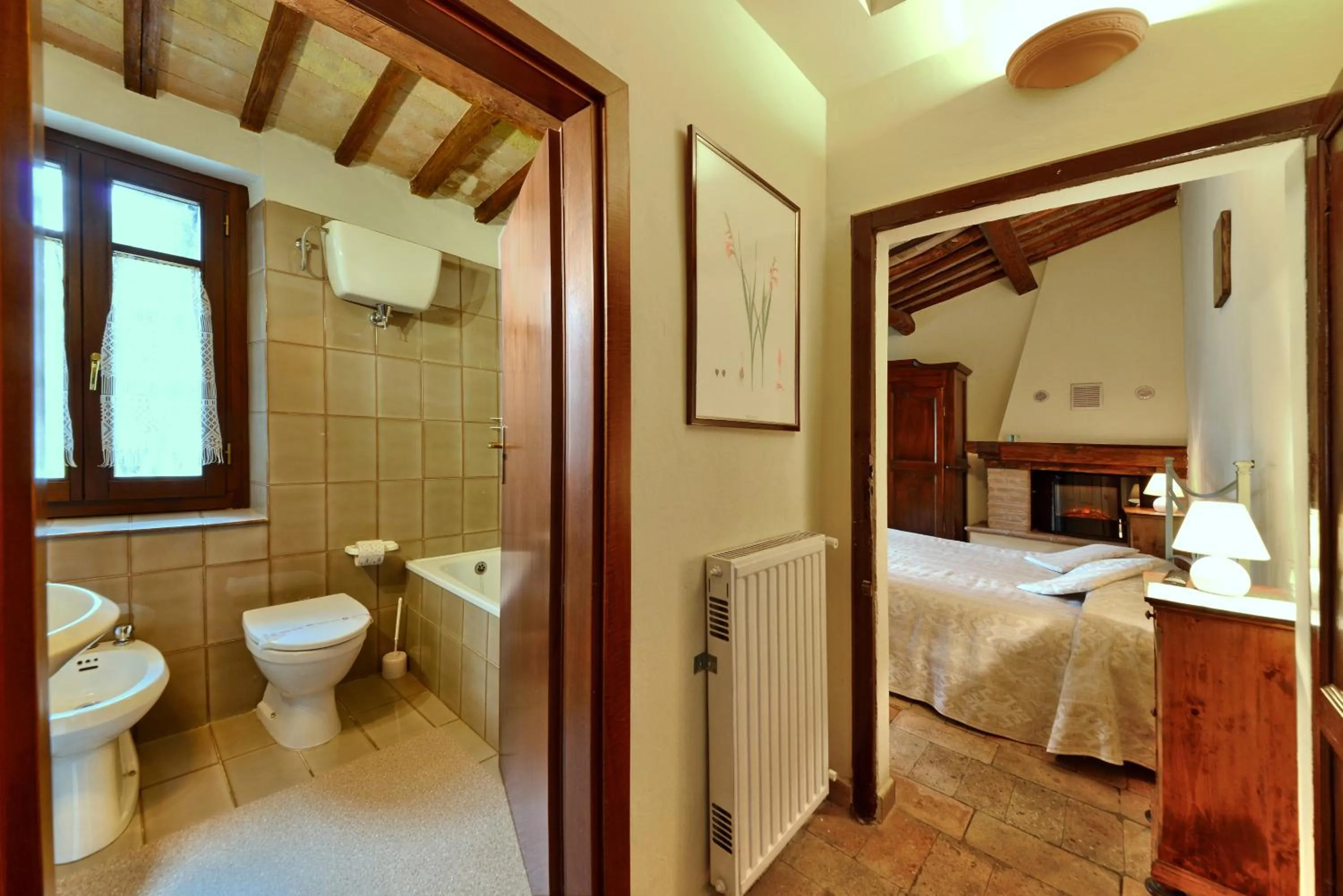 Bed in Agriturismo Sasso Rosso