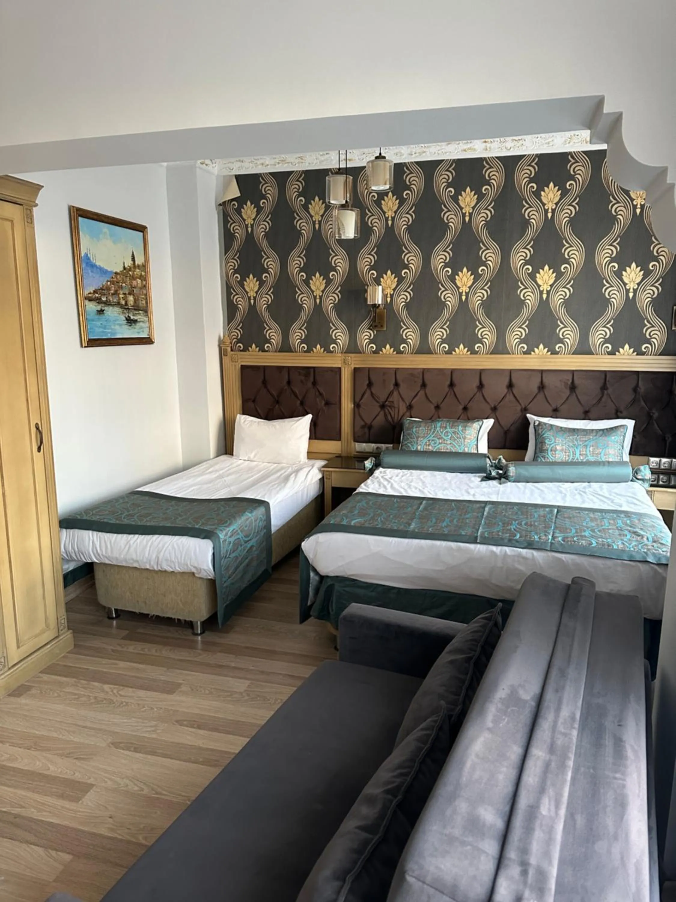 Bed in Blue Tuana Hotel Old City