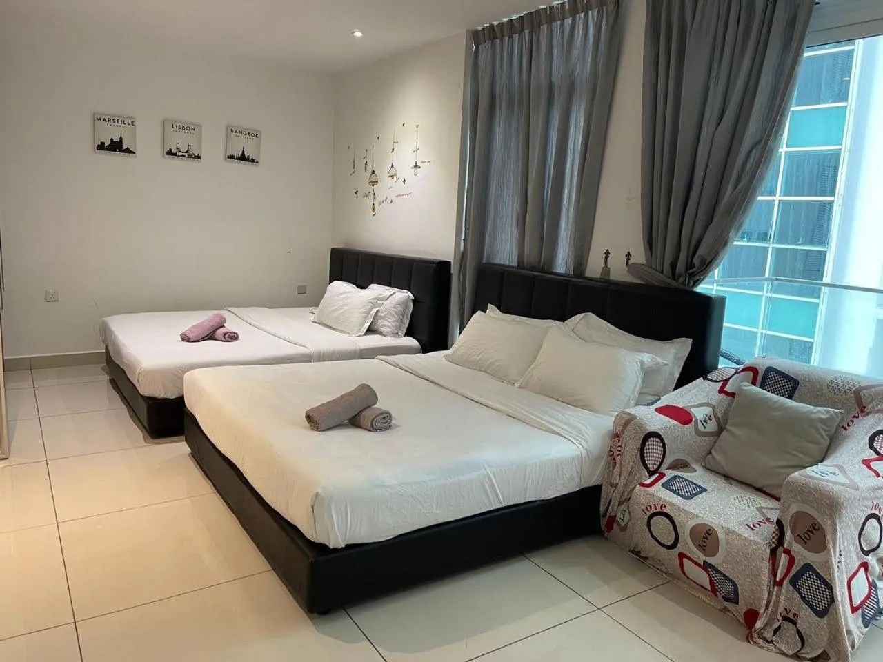 Bed in JB City D'Esplanade Shopping mall apartment