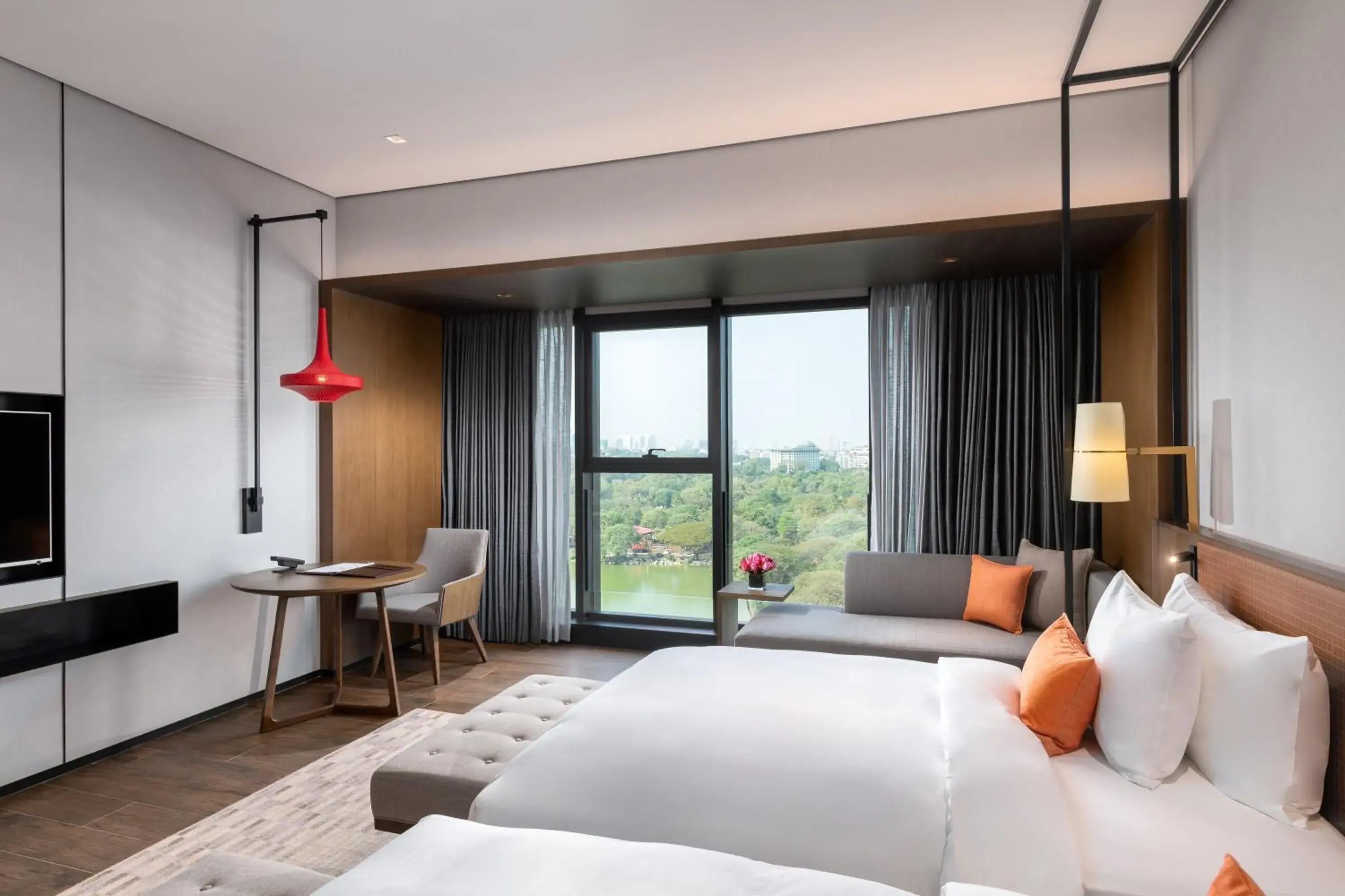 Lake view, Bed in Wyndham Grand Yangon Lake view, Bed in Wyndham Grand Yangon