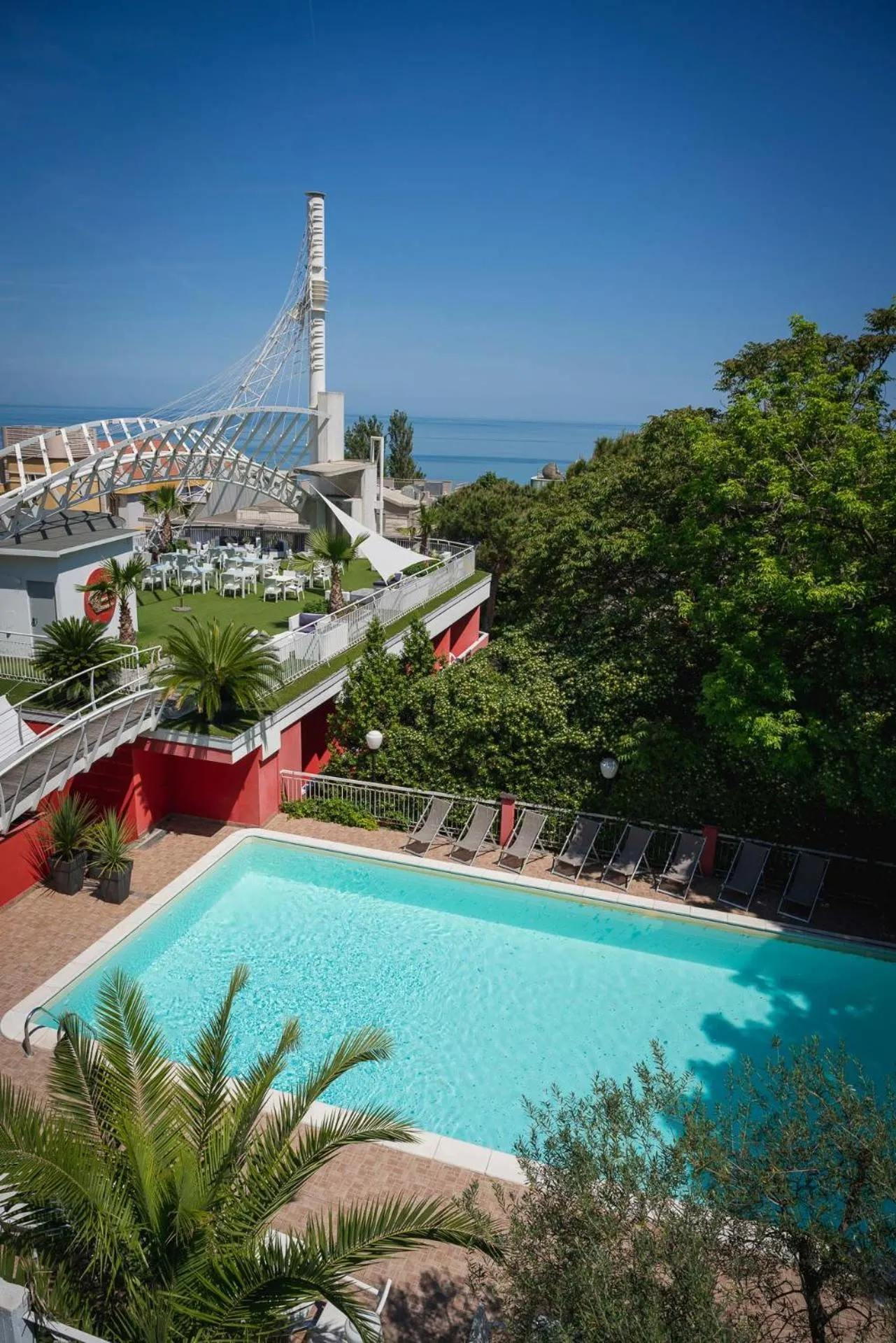 Pool view in Duparc Hotel
