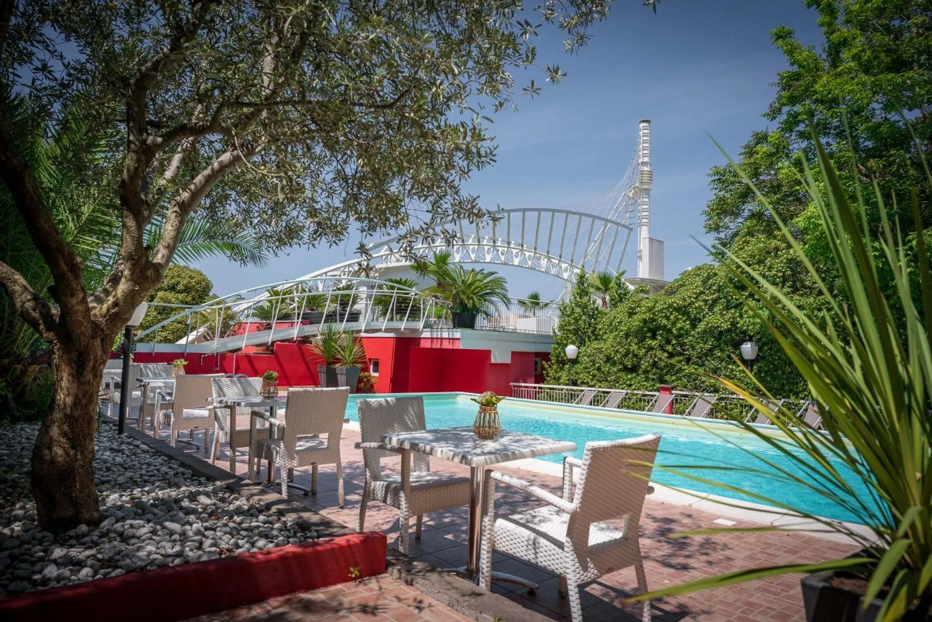 Pool view in Duparc Hotel