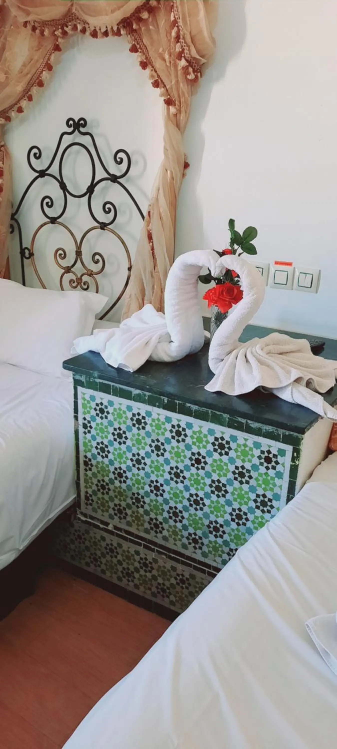 Bed in Hotel Moroccan House Casablanca