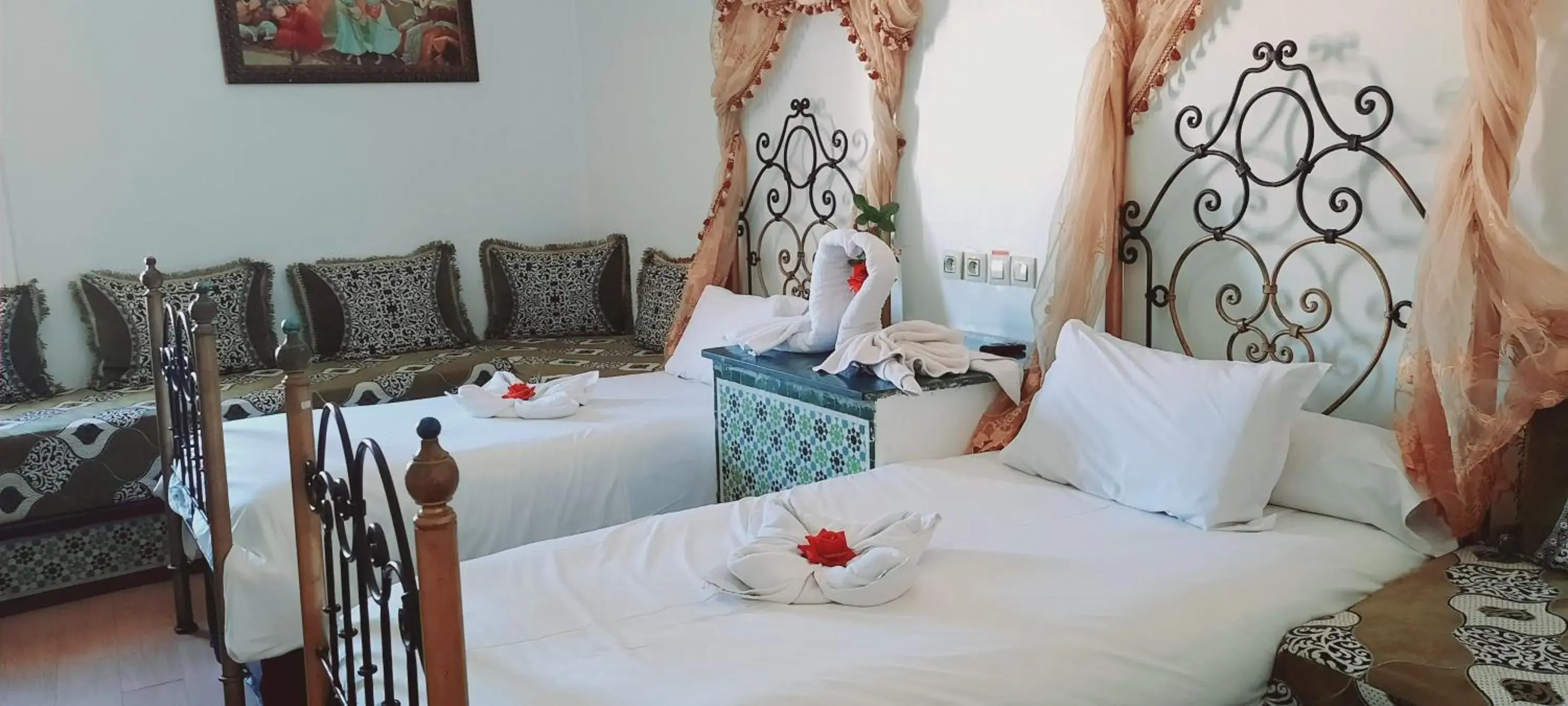 Bedroom, Bed in Hotel Moroccan House Casablanca Bedroom, Bed in Hotel Moroccan House Casablanca