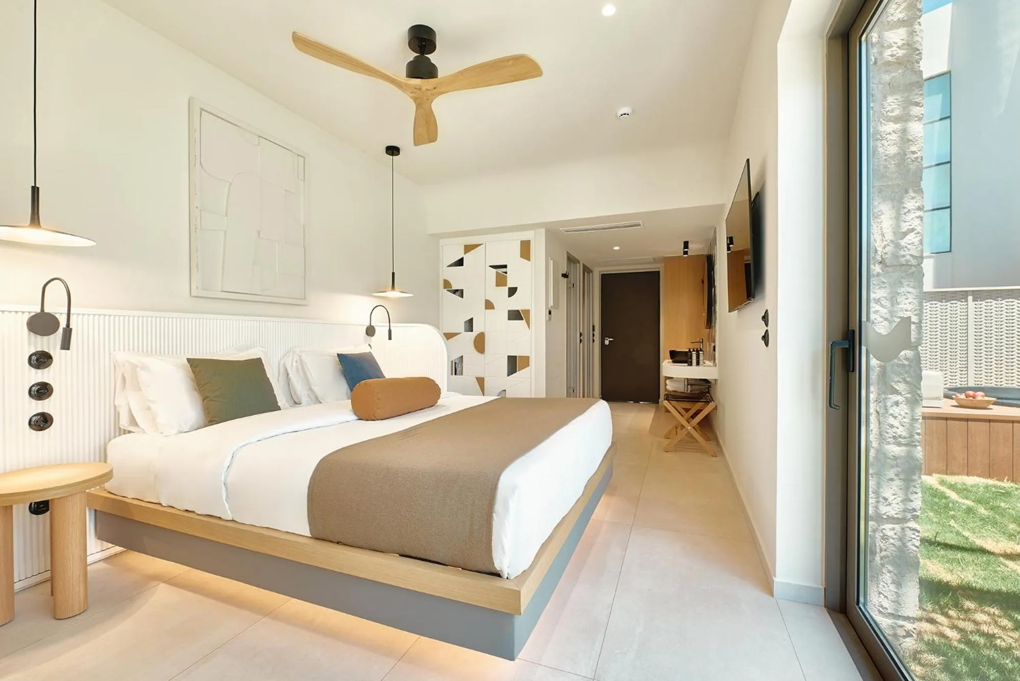 Bedroom, Bed in Paralos Kosta Alímia