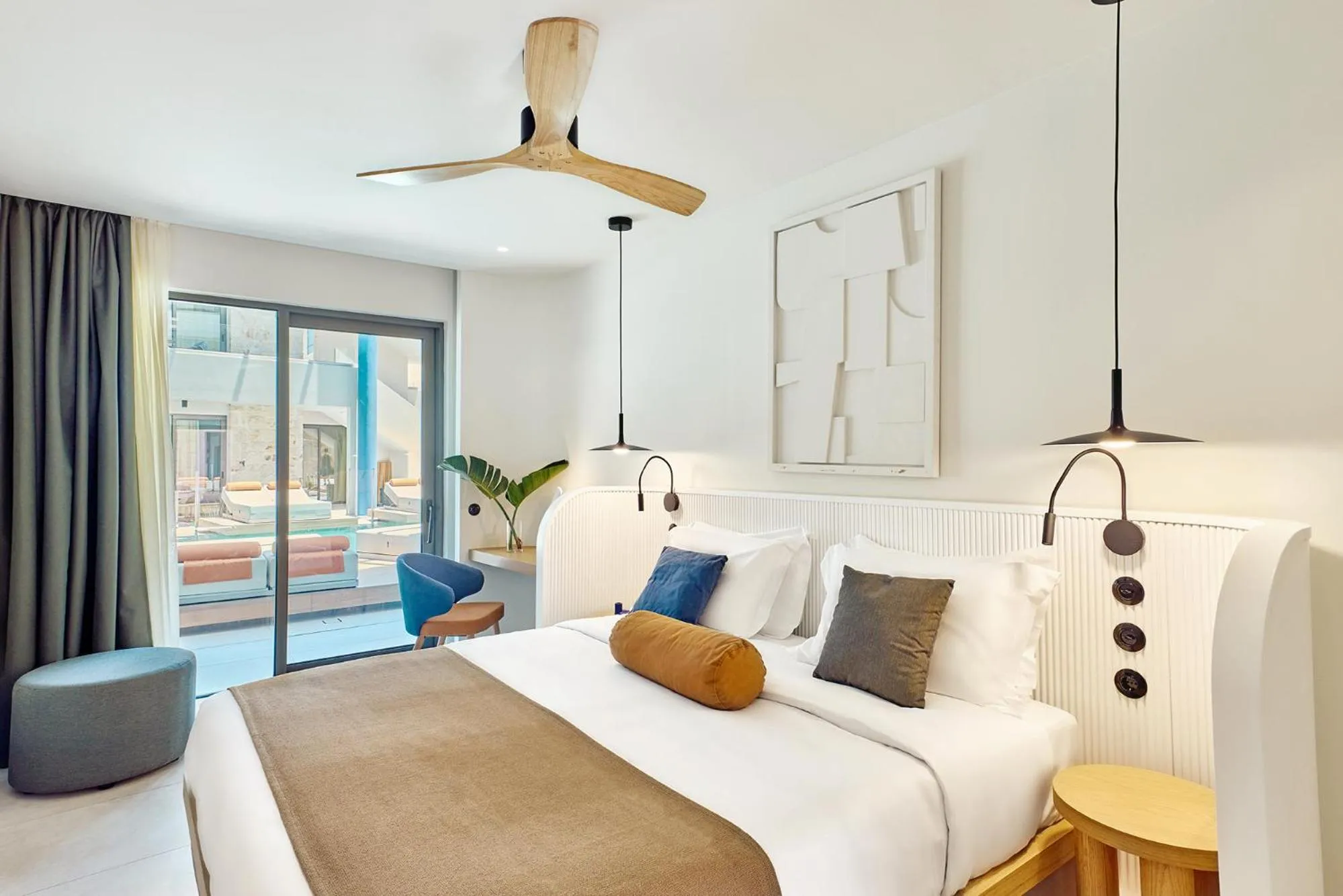 Bedroom, Bed in Paralos Kosta Alímia