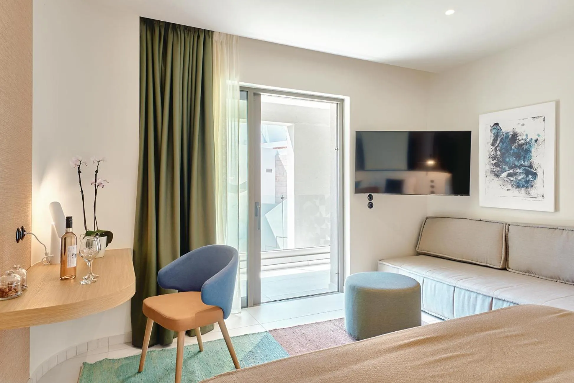 Bedroom, Bed in Paralos Kosta Alímia