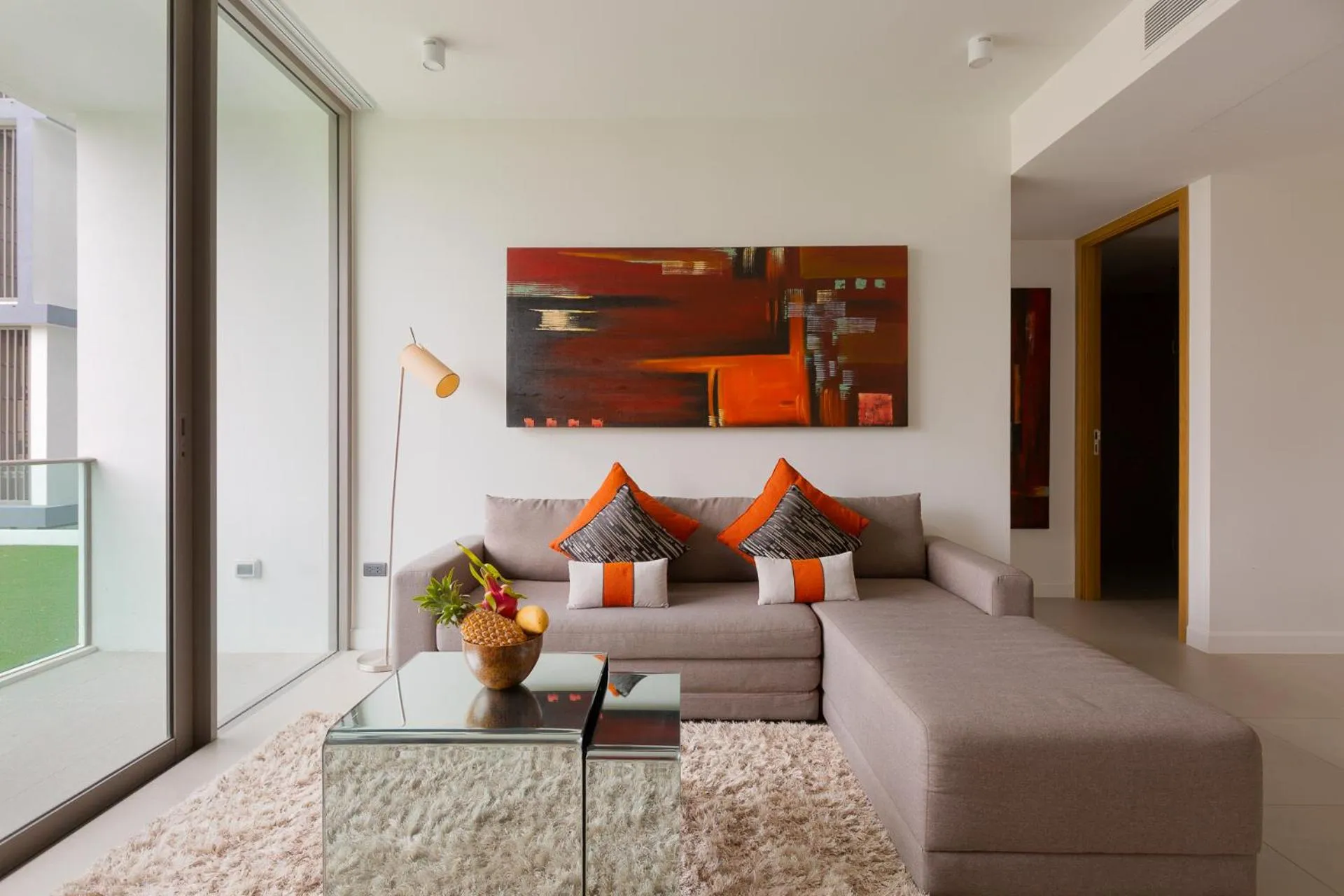 Living room in Oceanstone by Holy Cow, 2-BR, 90 m2, pool view